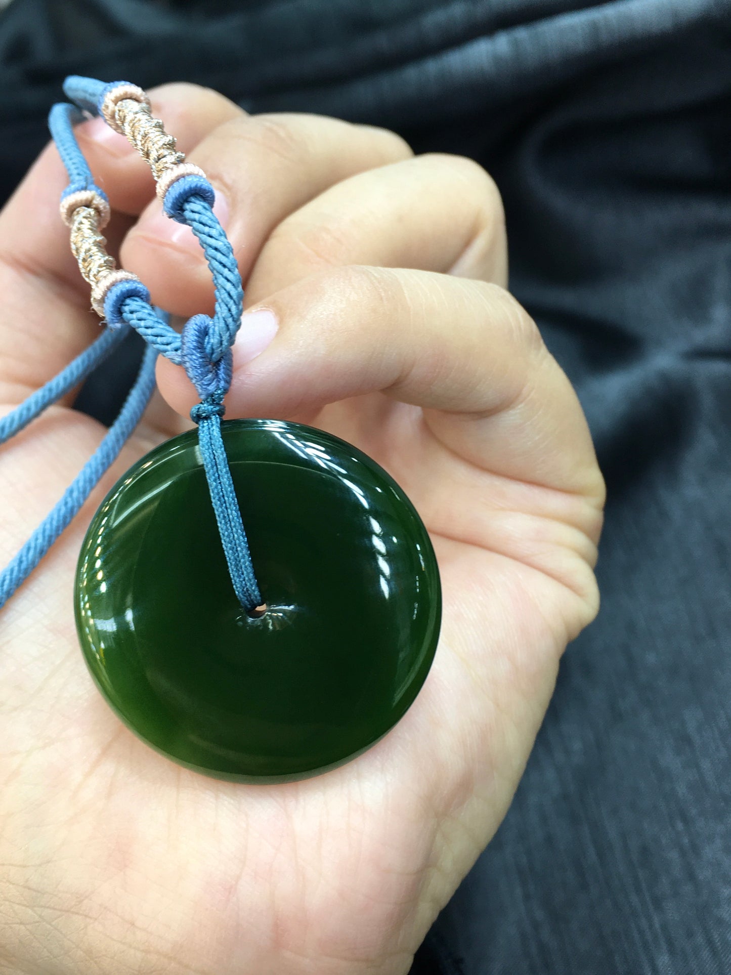 A0668 Superb Chinese Green Hetian Jade Lucky Pendant