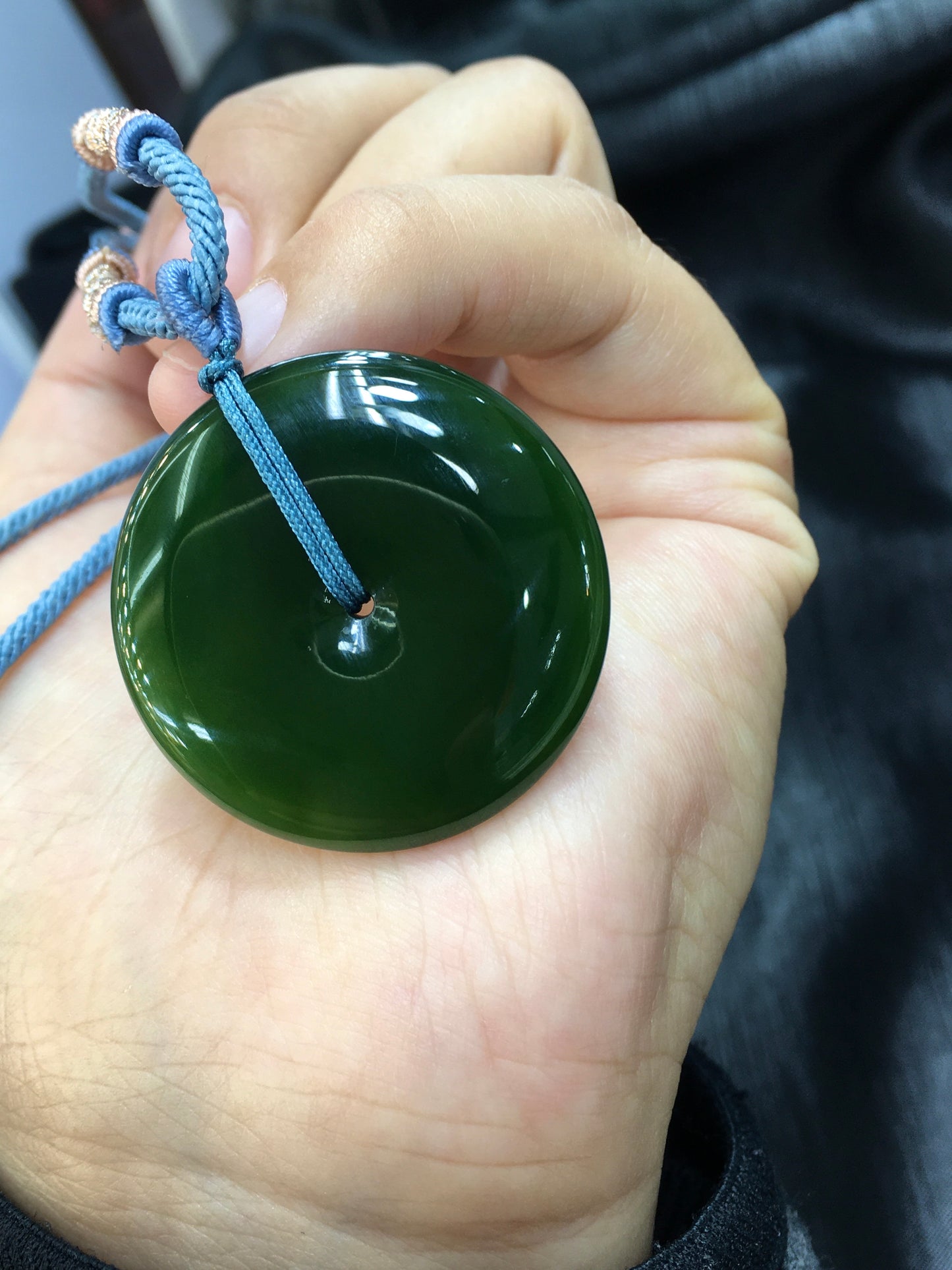 A0668 Superb Chinese Green Hetian Jade Lucky Pendant