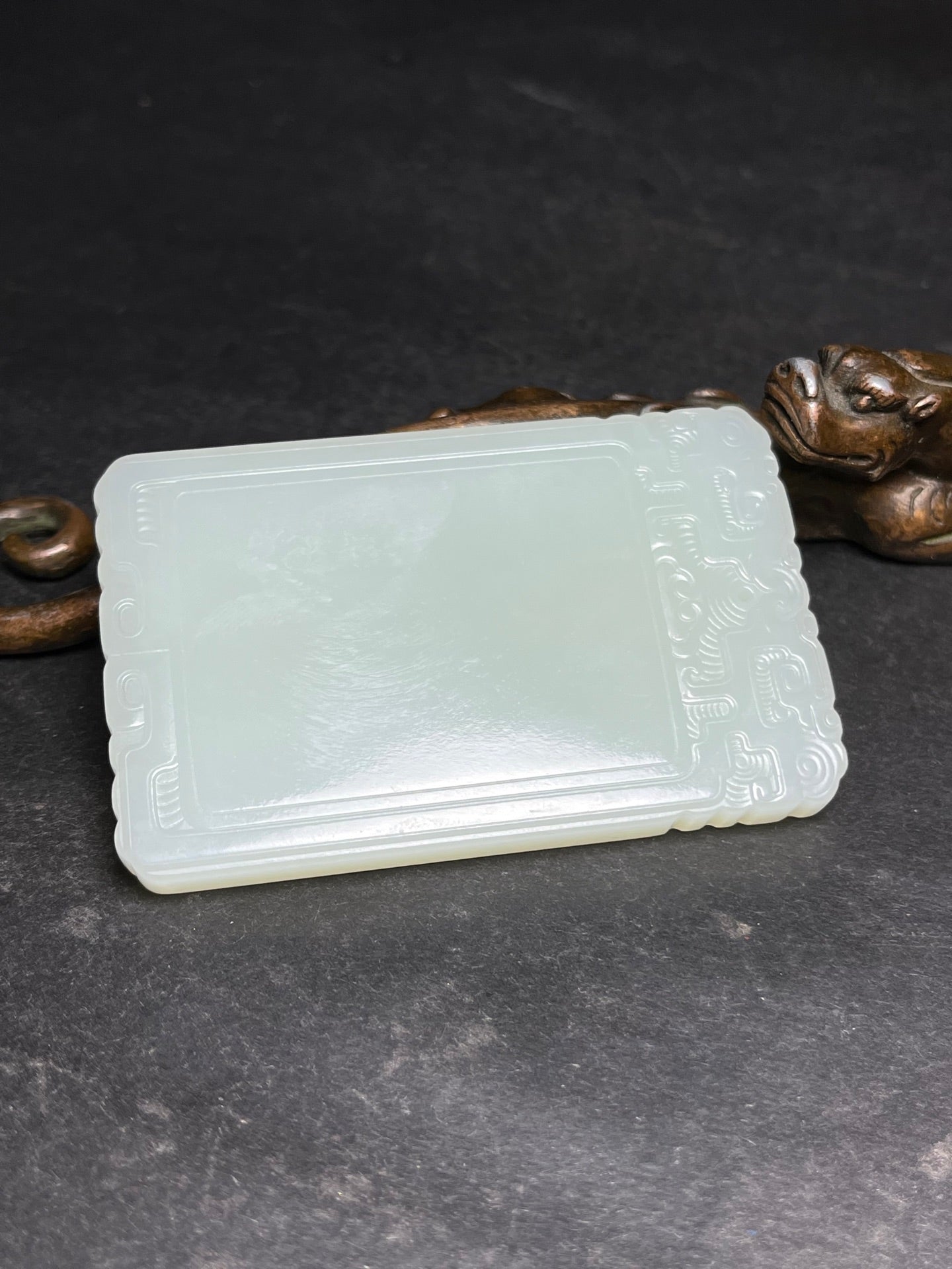 A0676 Chinese Natural Hetian Jade Lucky Pendant