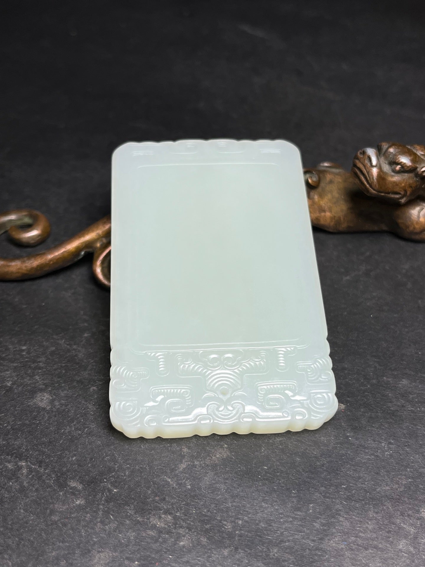 A0676 Chinese Natural Hetian Jade Lucky Pendant