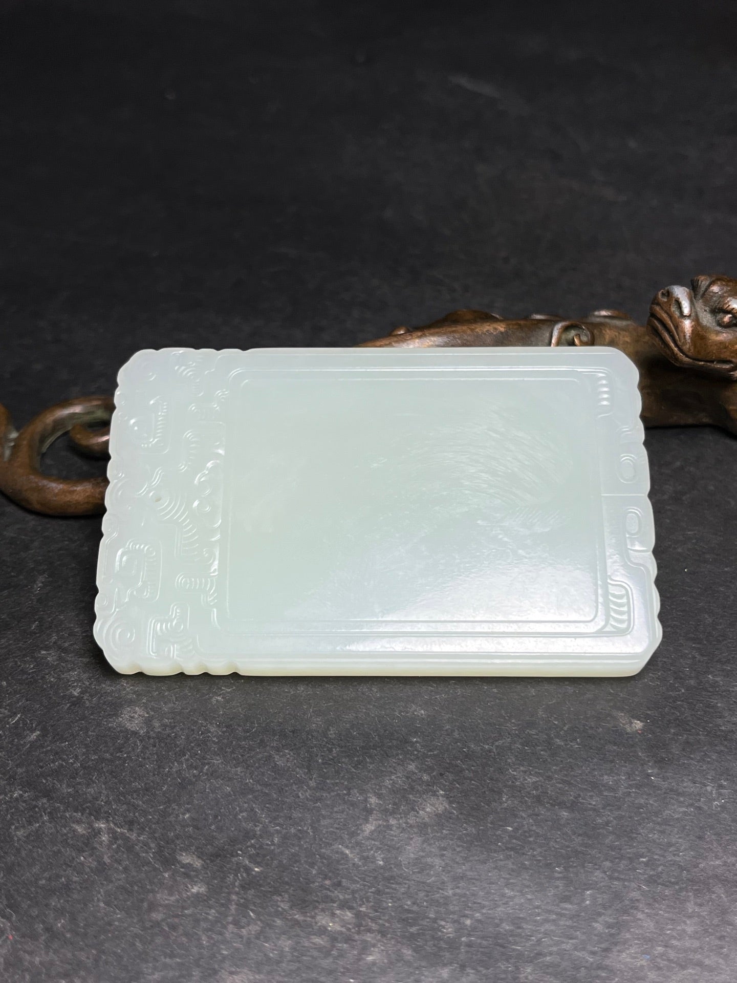 A0676 Chinese Natural Hetian Jade Lucky Pendant