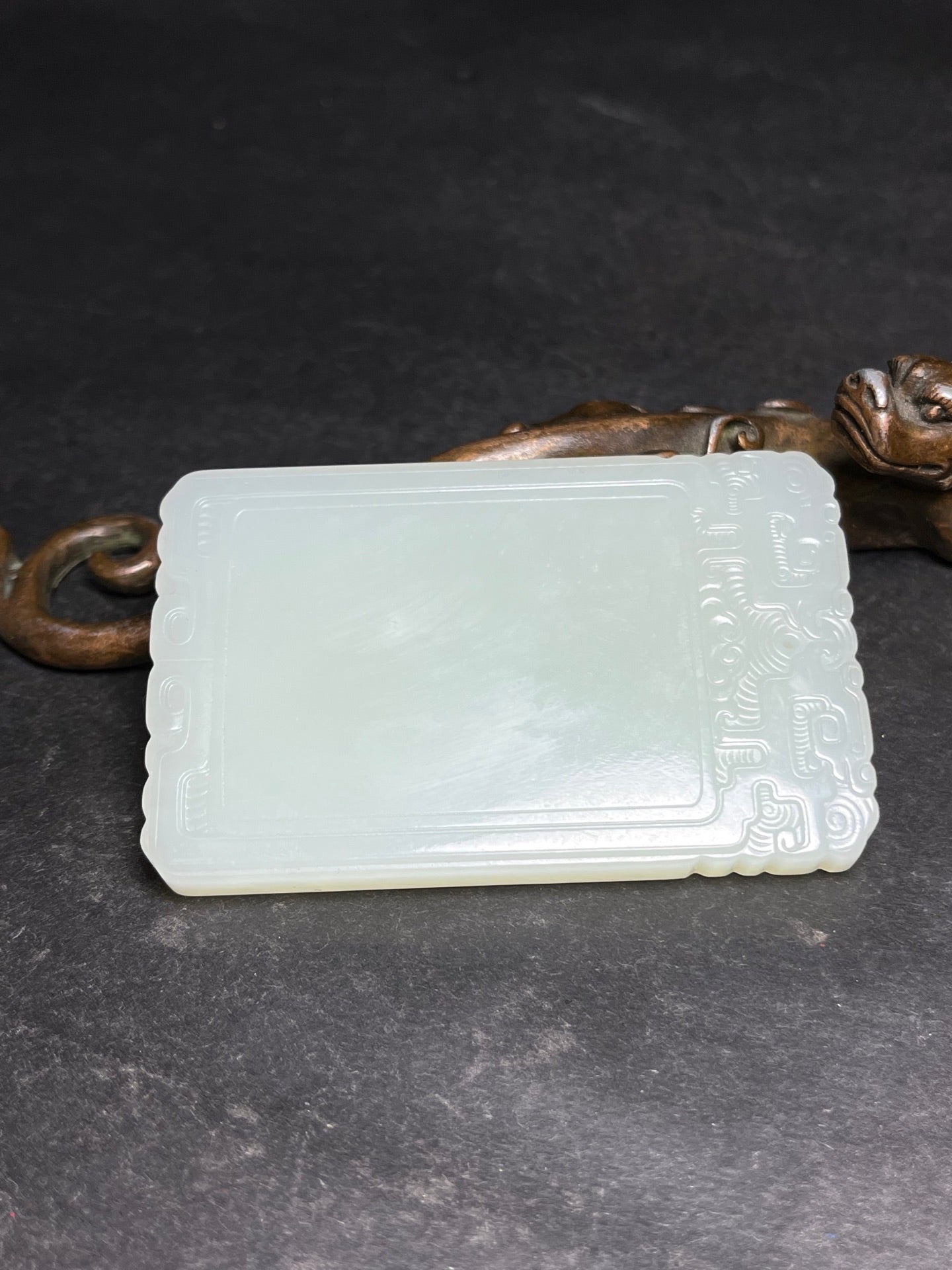 A0676 Chinese Natural Hetian Jade Lucky Pendant