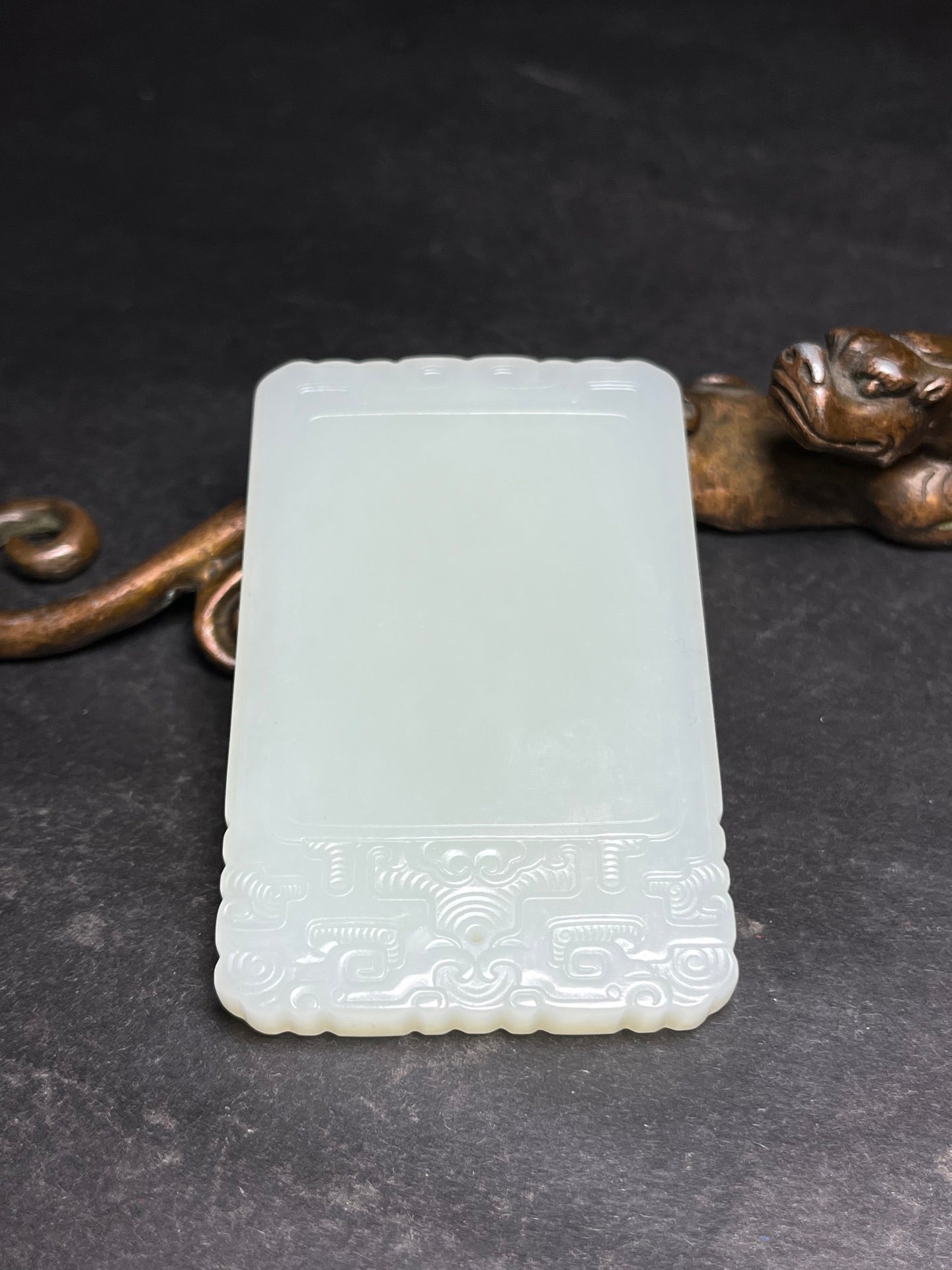 A0676 Chinese Natural Hetian Jade Lucky Pendant