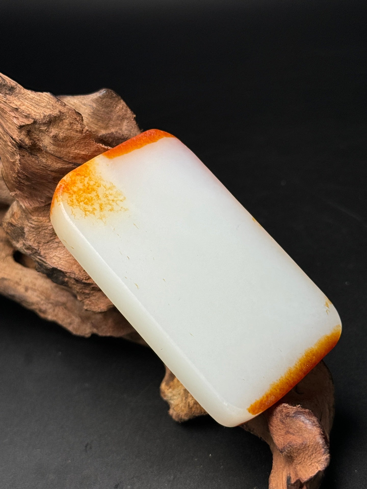 A0695 Superb Chinese Hetian Jade Carved Samantabhadra Pendant