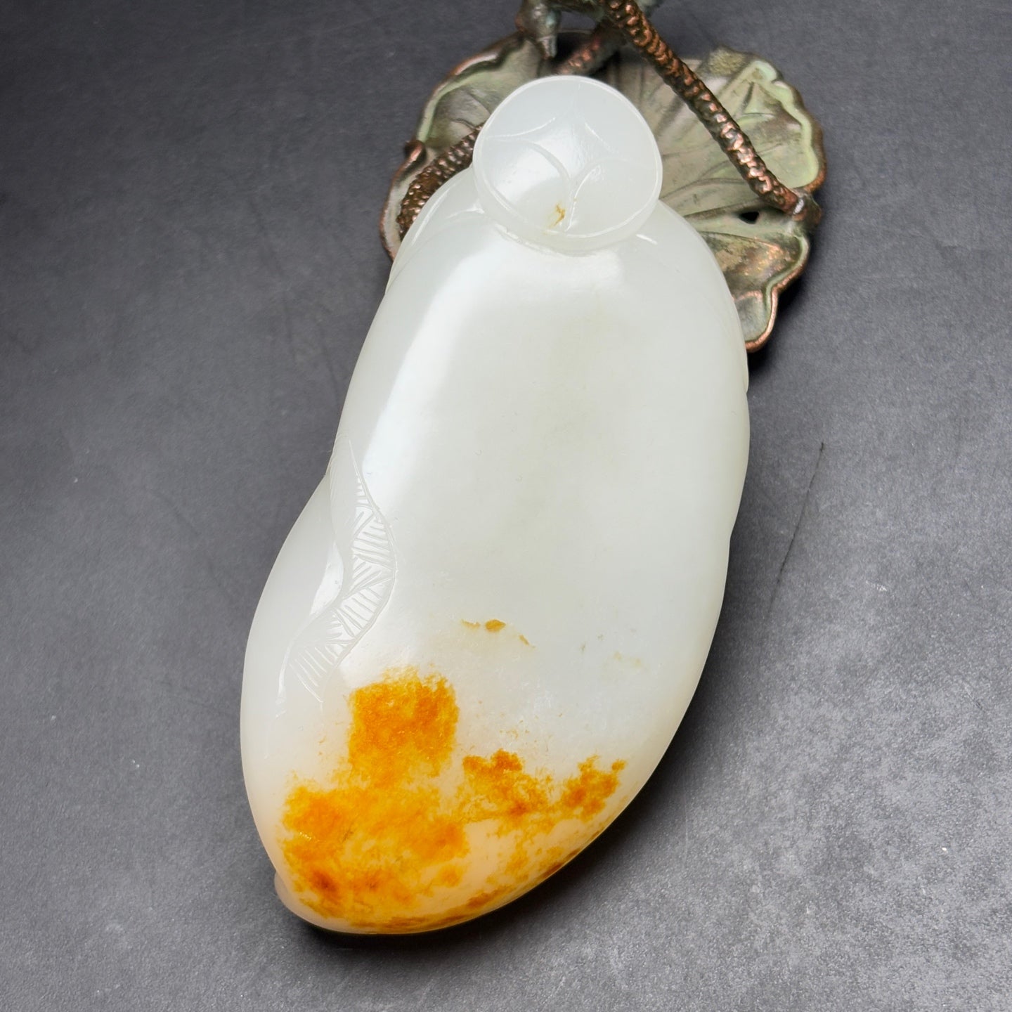 A0718 Superb Chinese Hetian Jade Carved Laughing Buddha Statue/Pendant