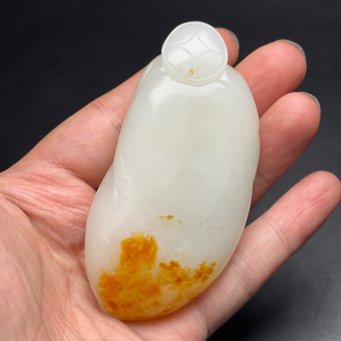 A0718 Superb Chinese Hetian Jade Carved Laughing Buddha Statue/Pendant