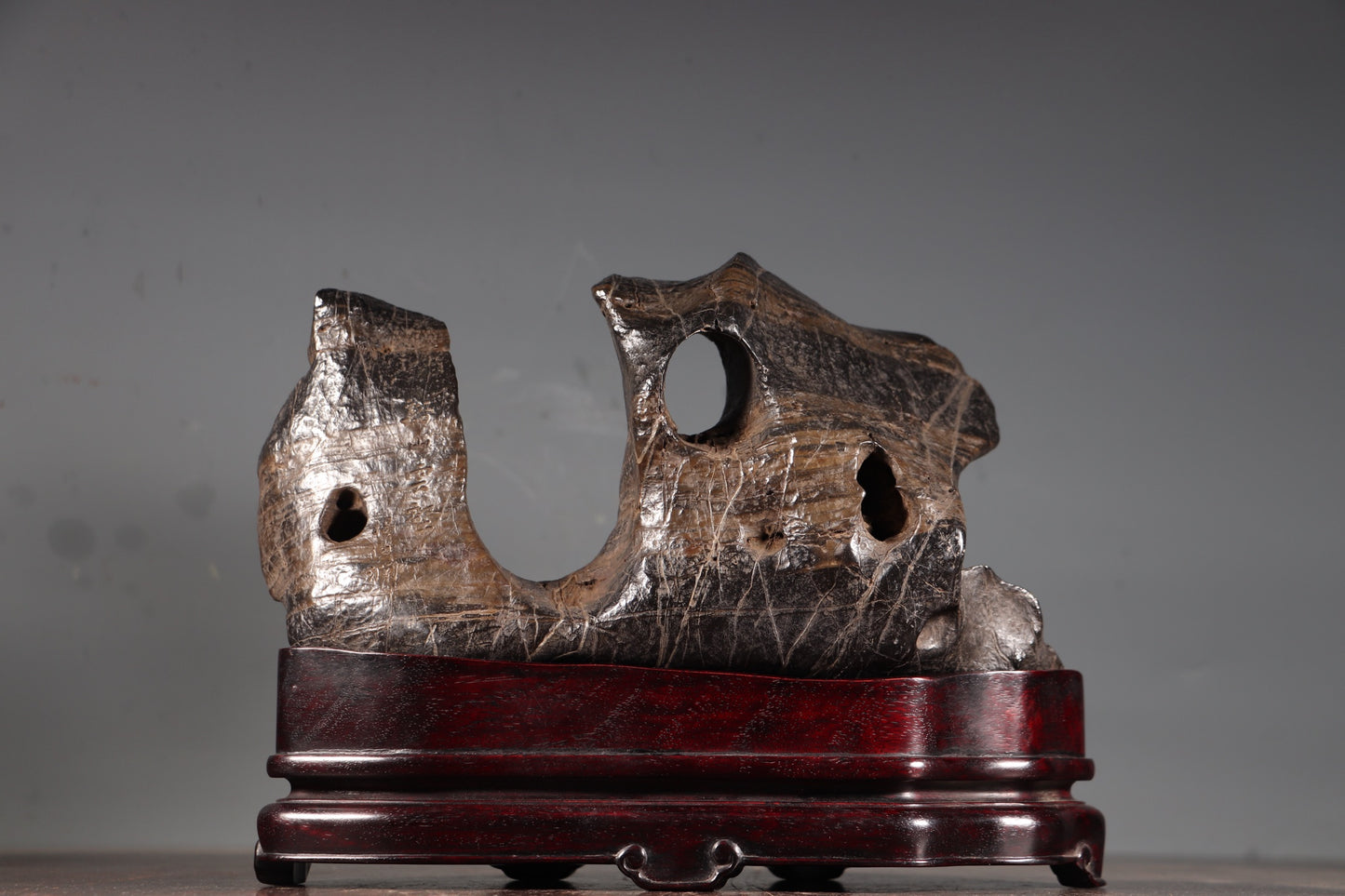 A0724 Vintage Lingbi Stone Mountain Shape Statue