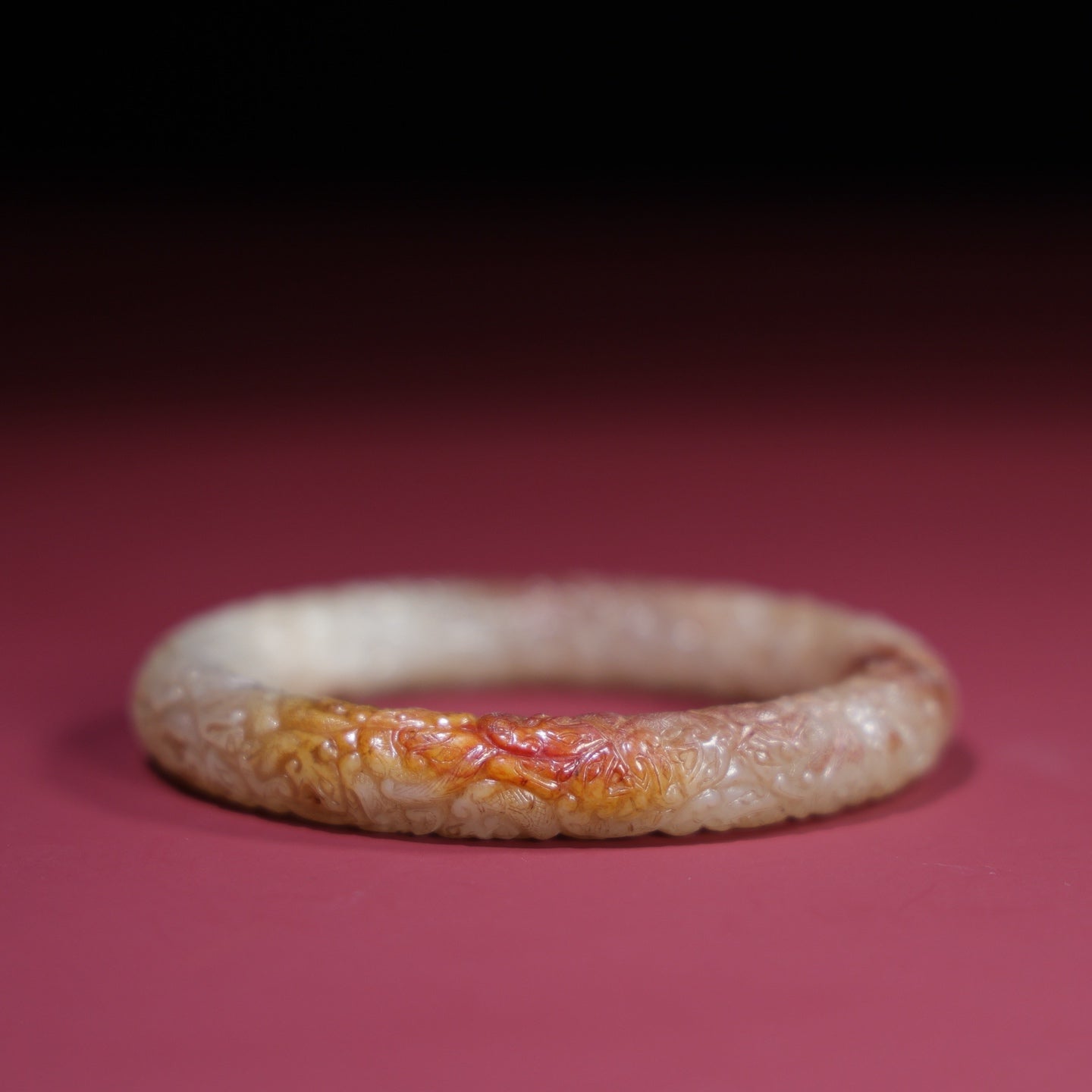 A0726 Vintage Chinese Hetian Jade Bracelet