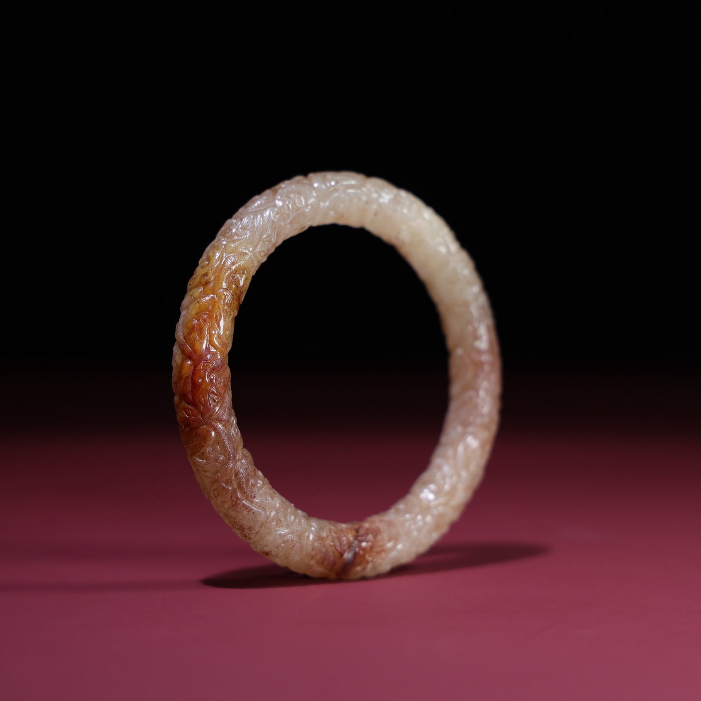 A0726 Vintage Chinese Hetian Jade Bracelet