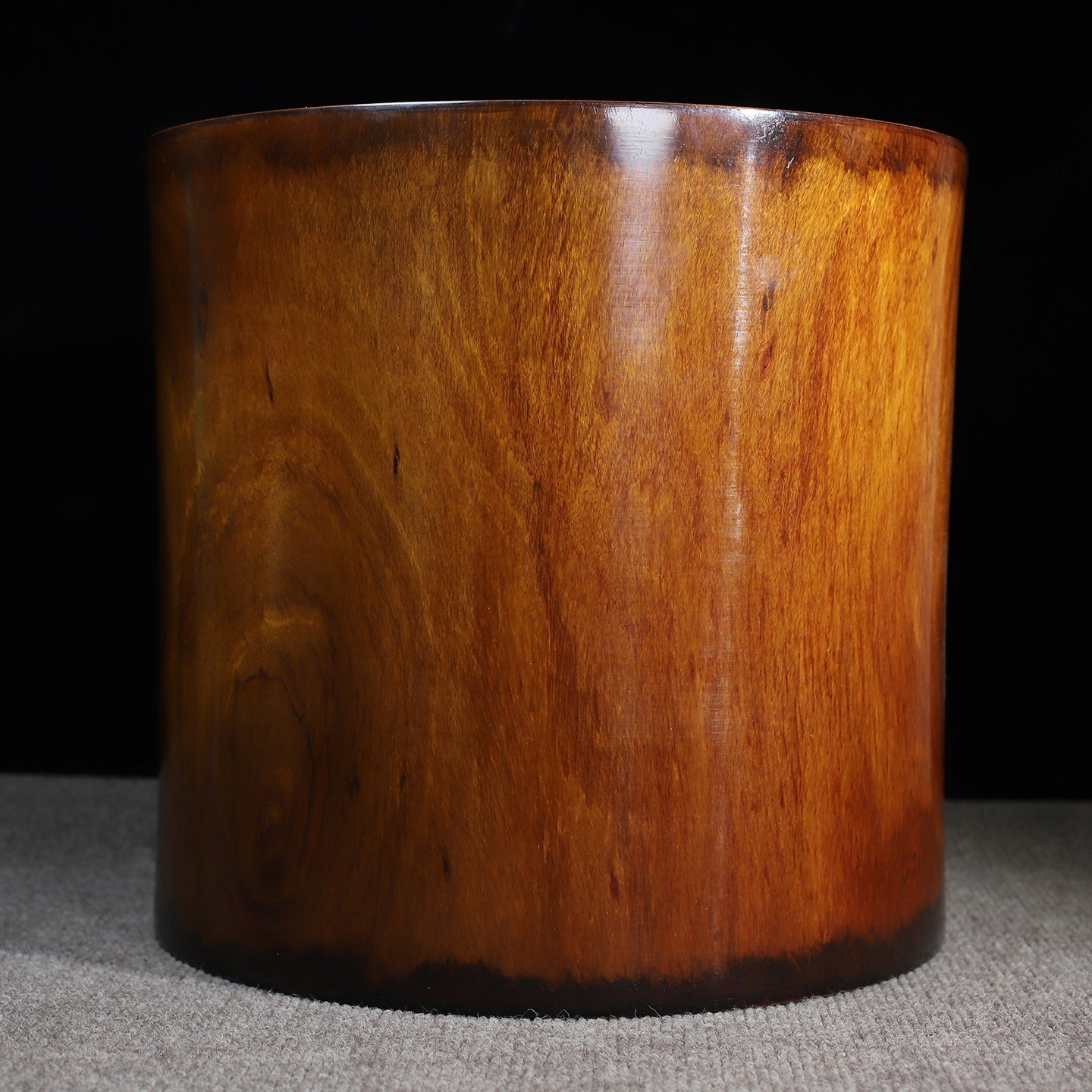 A0733 Vintage Chinese Huali Wood Brush Pot