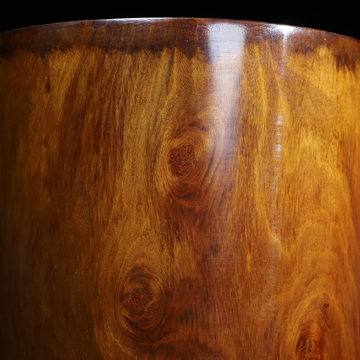 A0733 Vintage Chinese Huali Wood Brush Pot