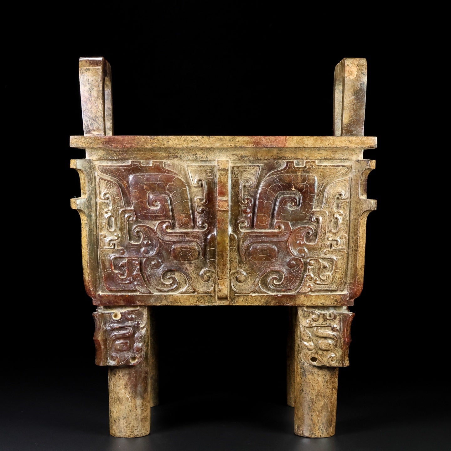 A0753 Superb Old Chinese Hetian Jade Incense Burner - Ding