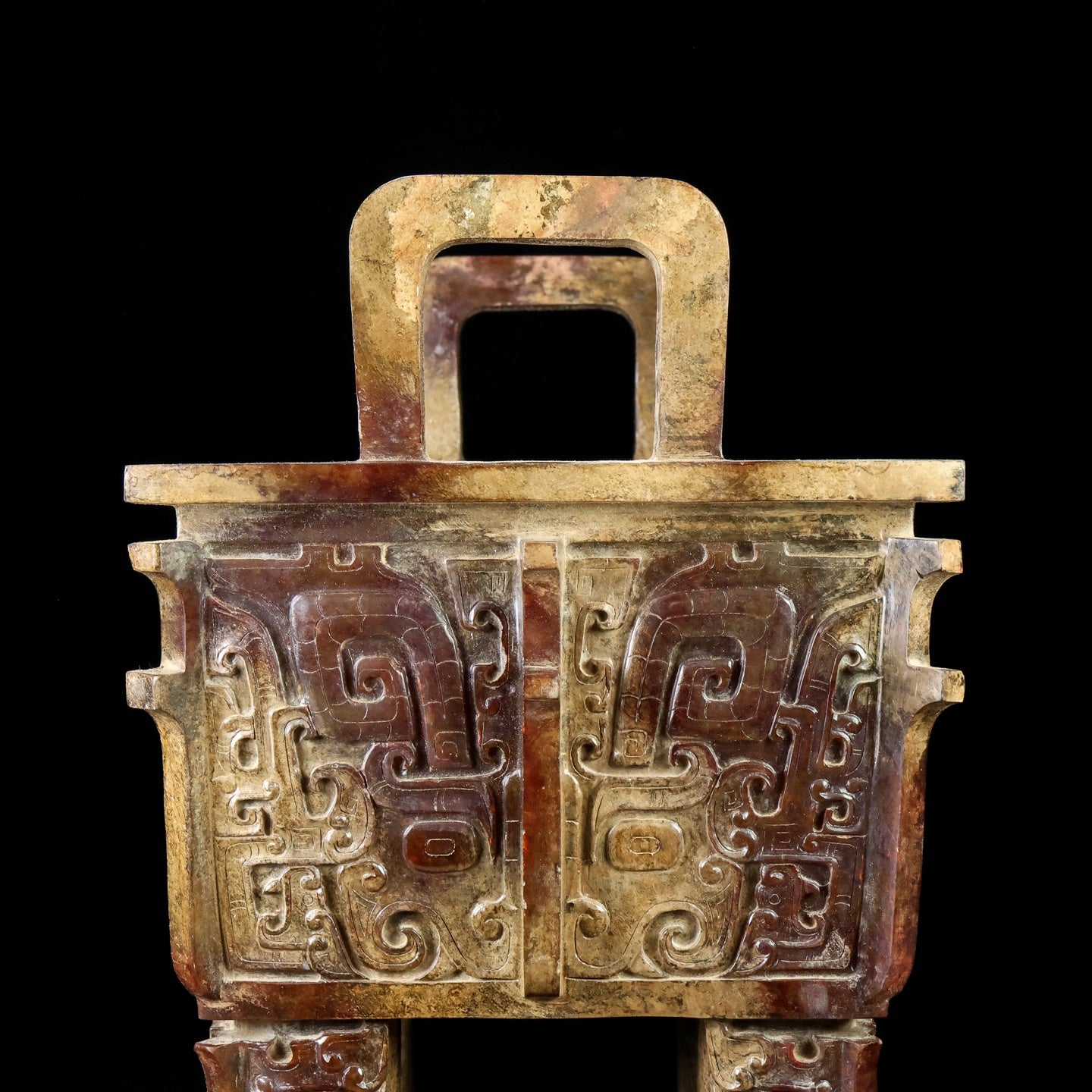 A0753 Superb Old Chinese Hetian Jade Incense Burner - Ding