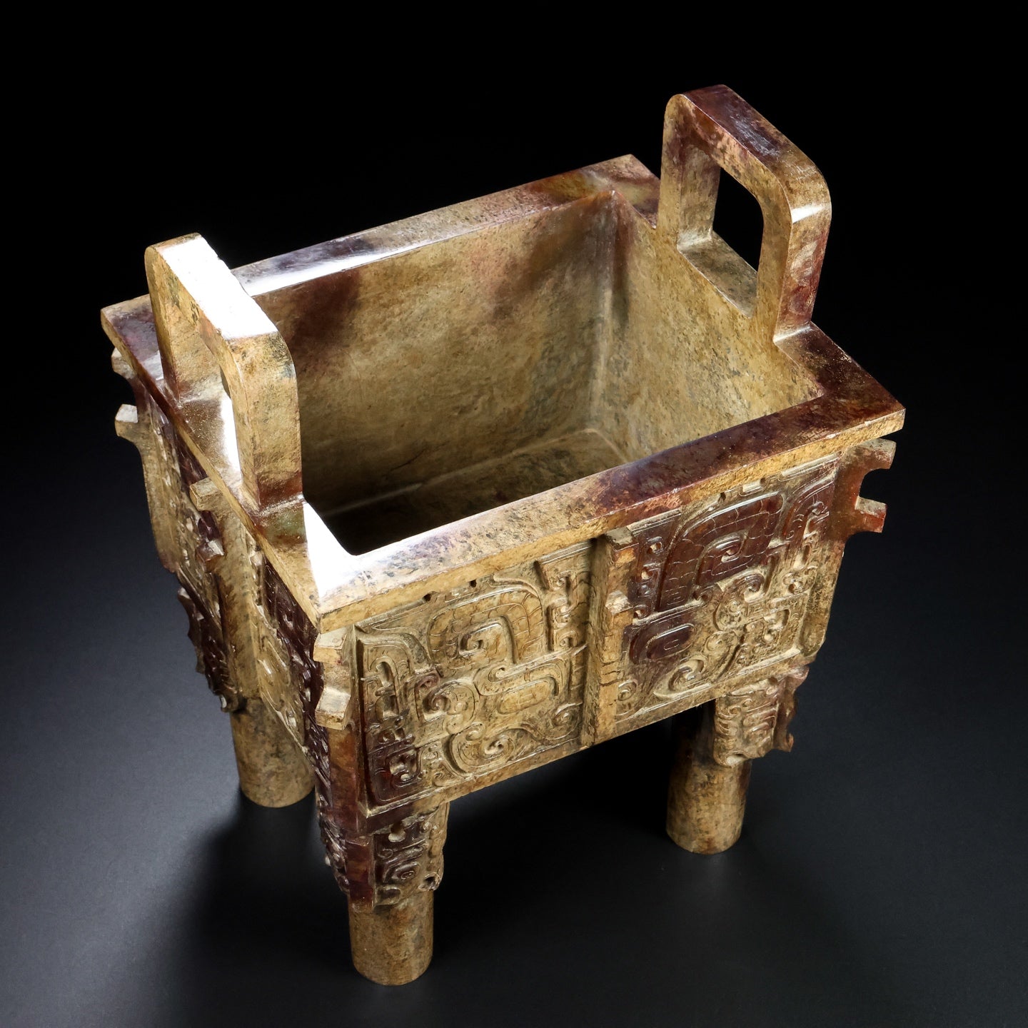 A0753 Superb Old Chinese Hetian Jade Incense Burner - Ding