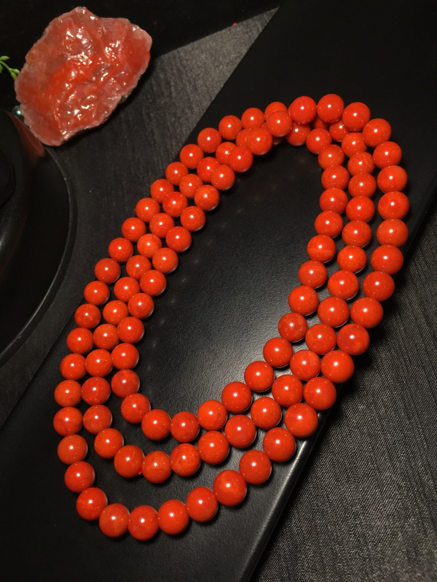A0768 Superb Chinese Nanhong Agate Beads Necklace