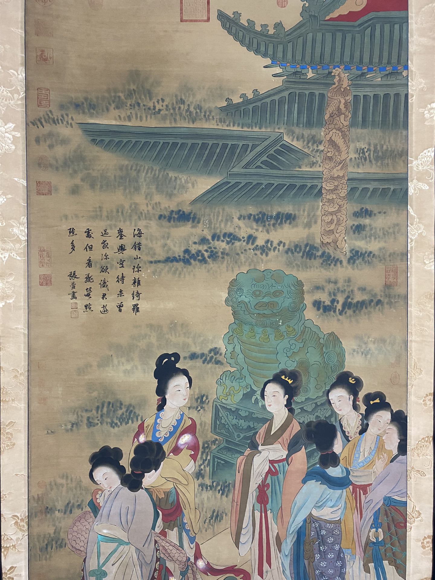 A0771 Chinese Watercolour On Silk Beautiful Woman Design Painting - Zhang Xuan(713—741)