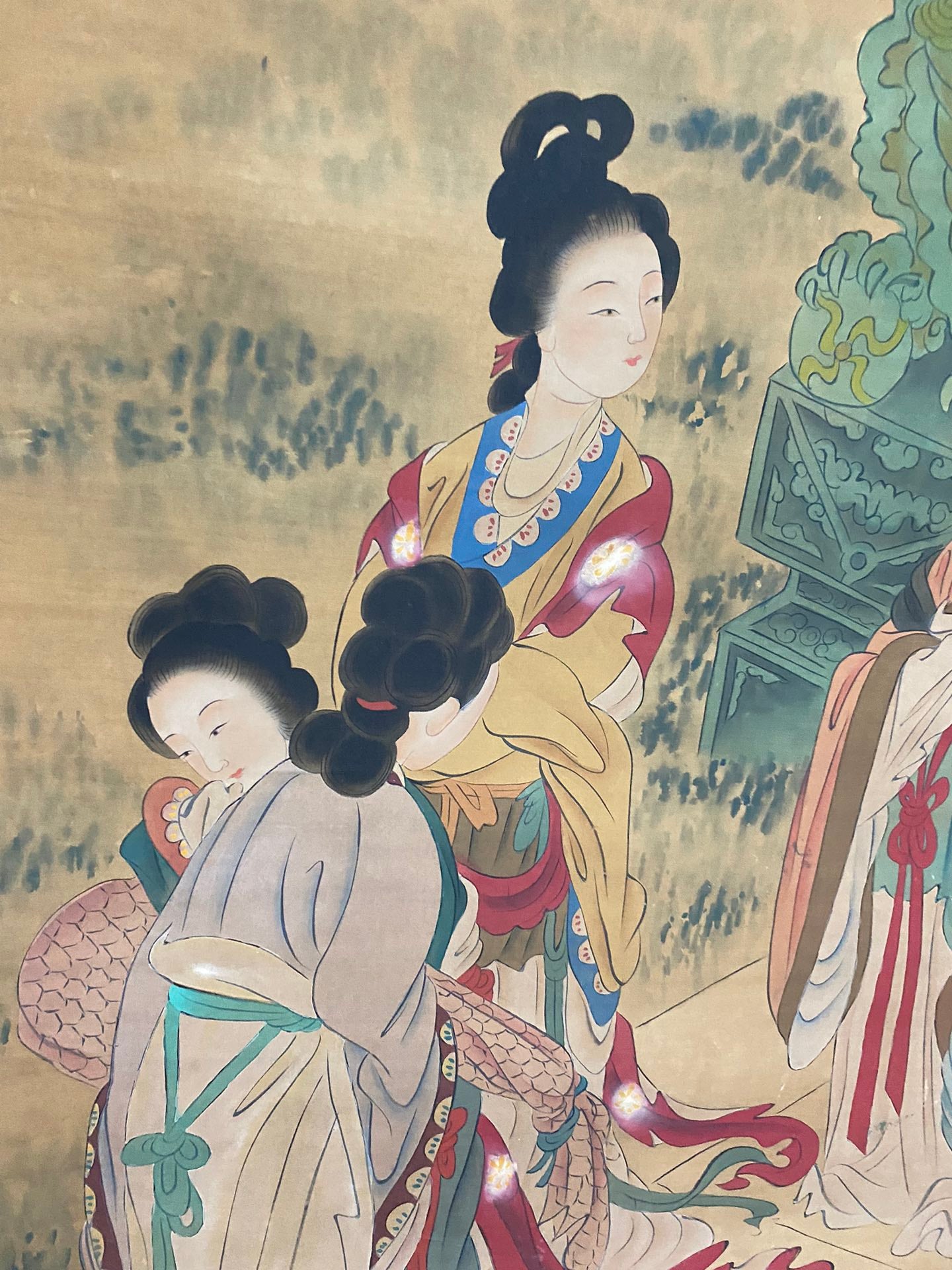 A0771 Chinese Watercolour On Silk Beautiful Woman Design Painting - Zhang Xuan(713—741)