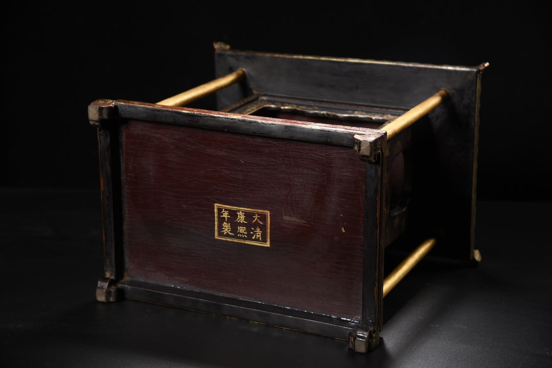 A0813 Chinese Gilt Gold Wooden-cored Lacquerware Shrines