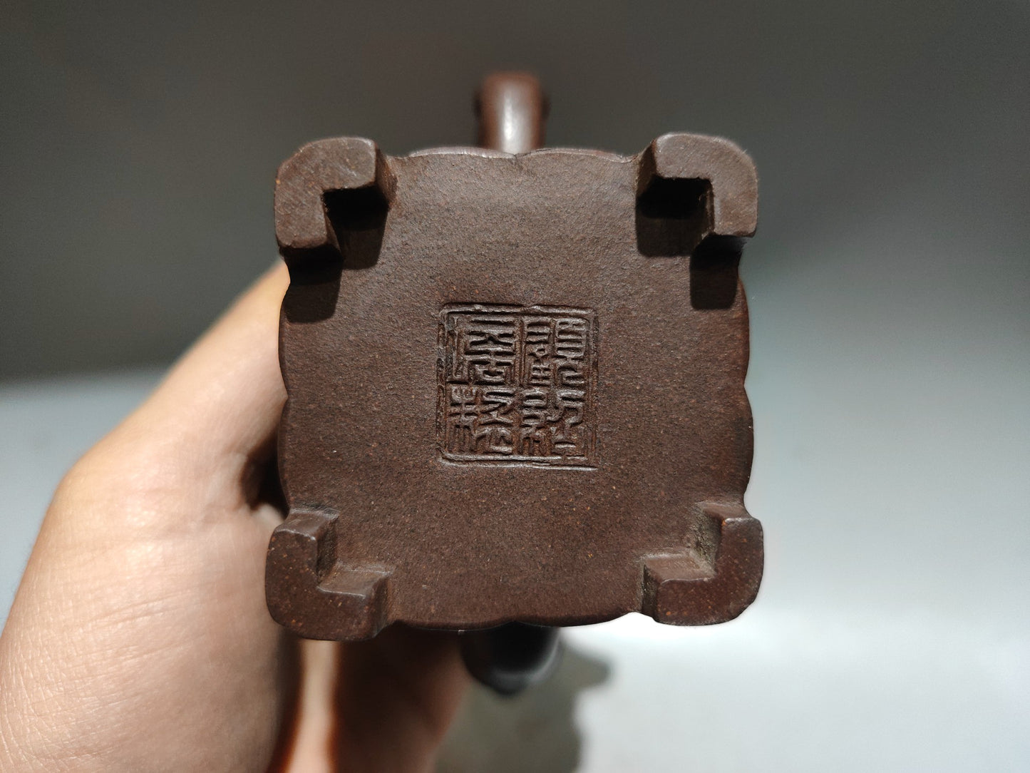 A0825 Chinese Yixing Zisha Clay Fortune Bamboo Teapot w Artist Signed