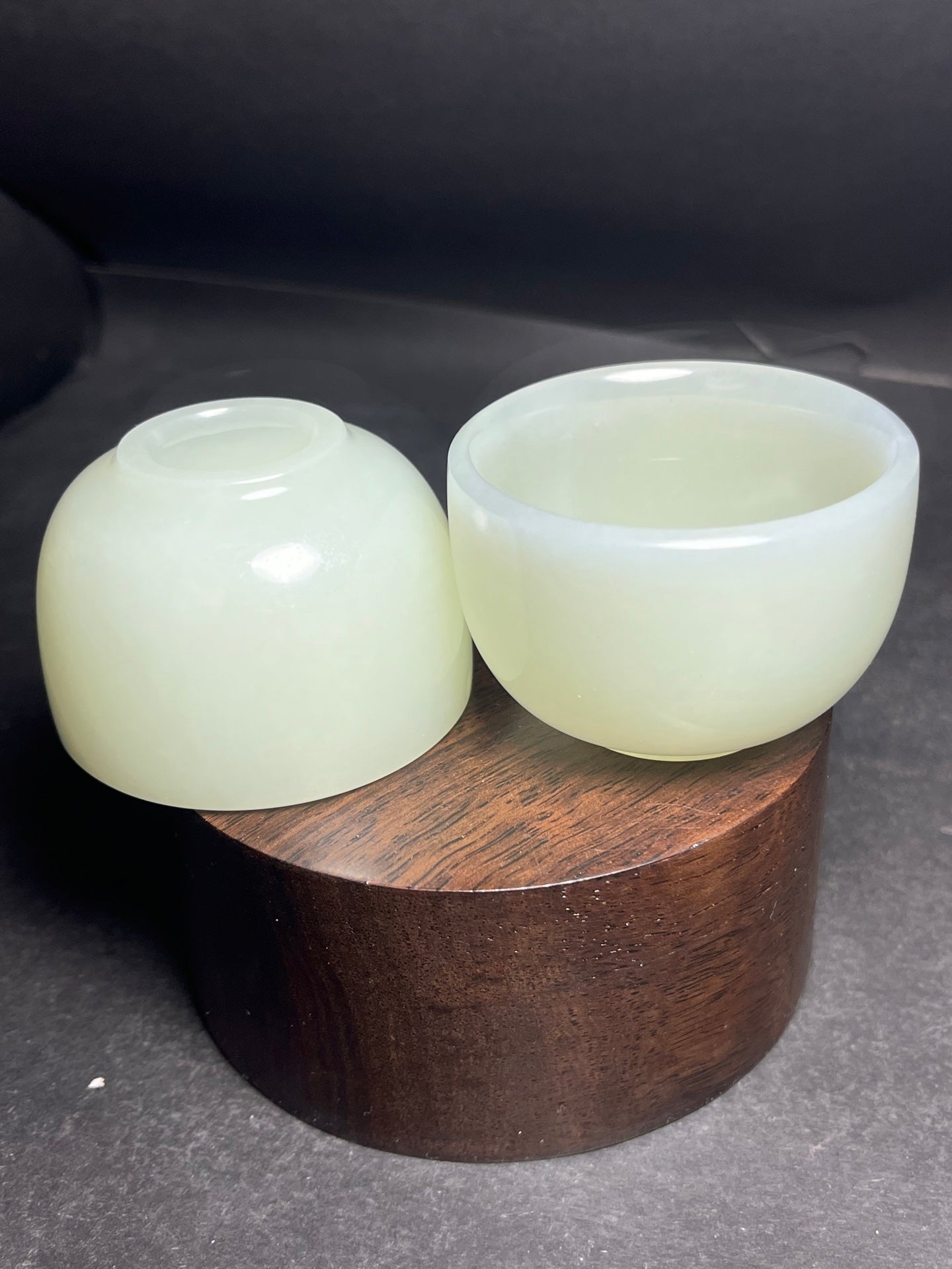 A0833 A Pair Chinese Natural Hetian Jade Cups