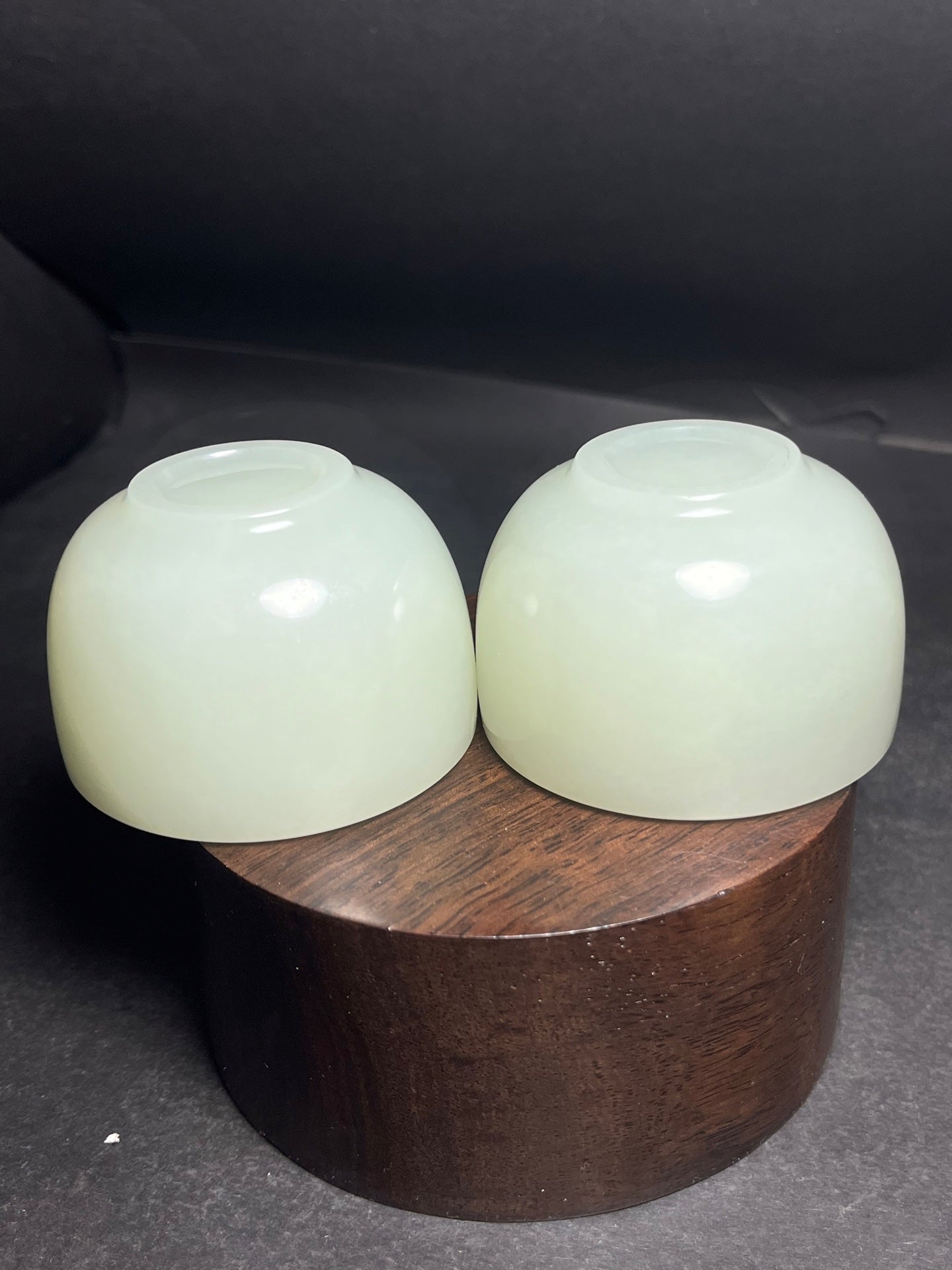 A0833 A Pair Chinese Natural Hetian Jade Cups