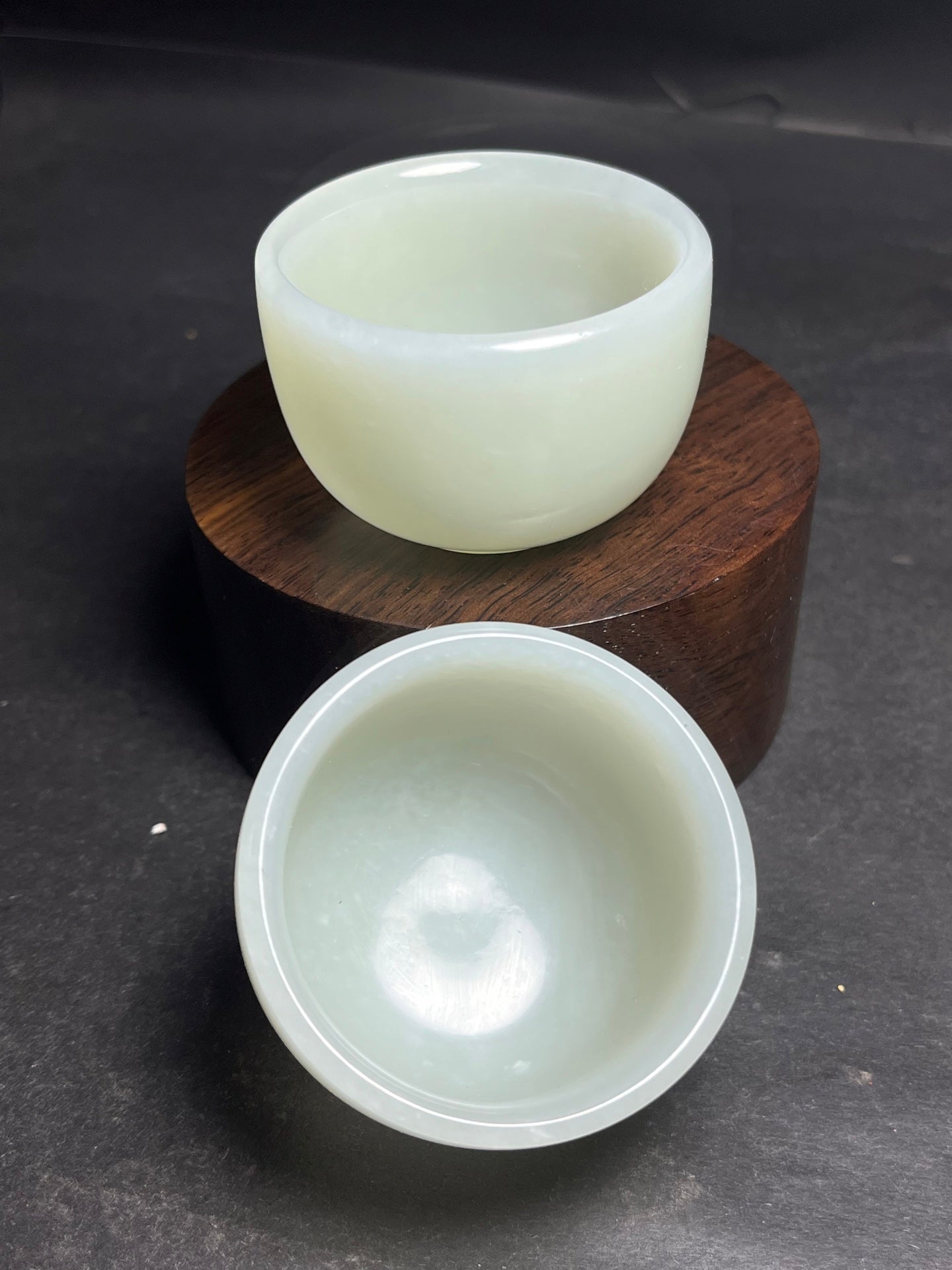 A0833 A Pair Chinese Natural Hetian Jade Cups