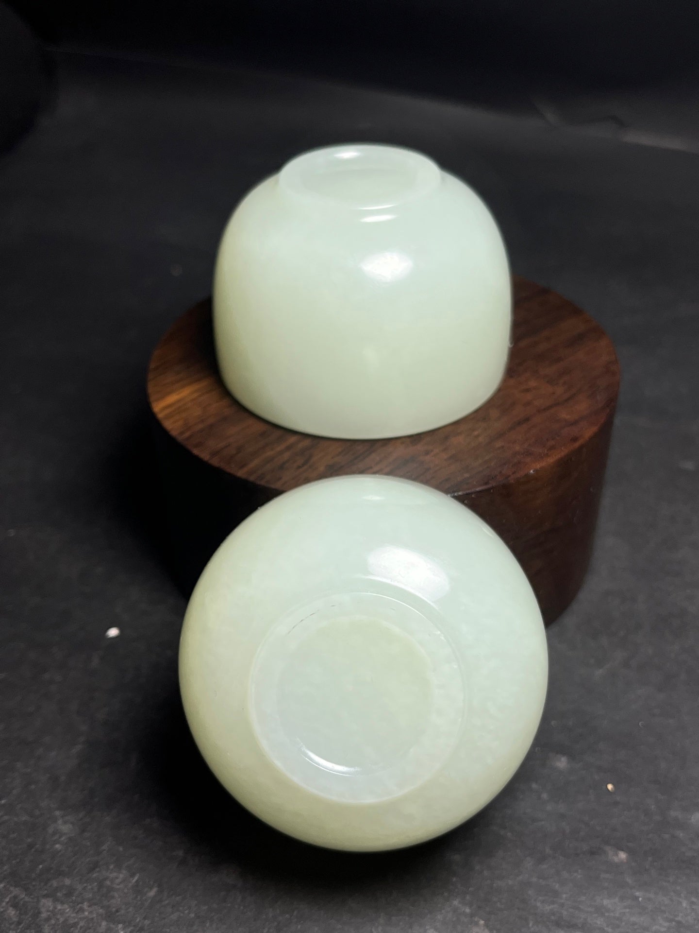 A0833 A Pair Chinese Natural Hetian Jade Cups