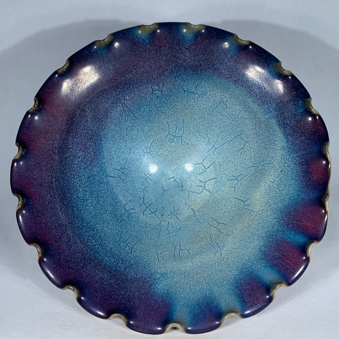 A0841 Chinese Variable Glaze Jun Kiln Porcelain Big Bowl