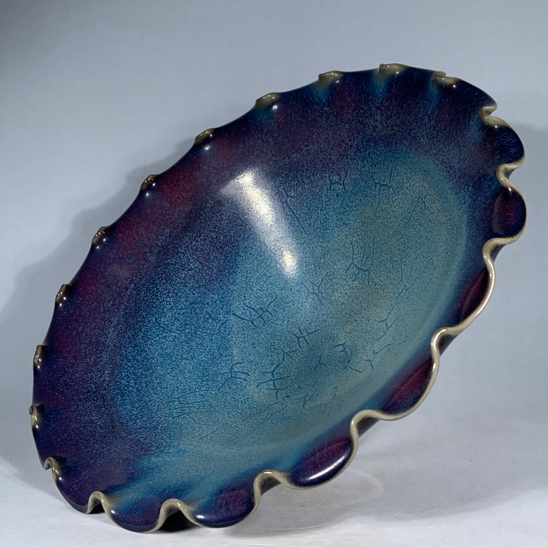 A0841 Chinese Variable Glaze Jun Kiln Porcelain Big Bowl