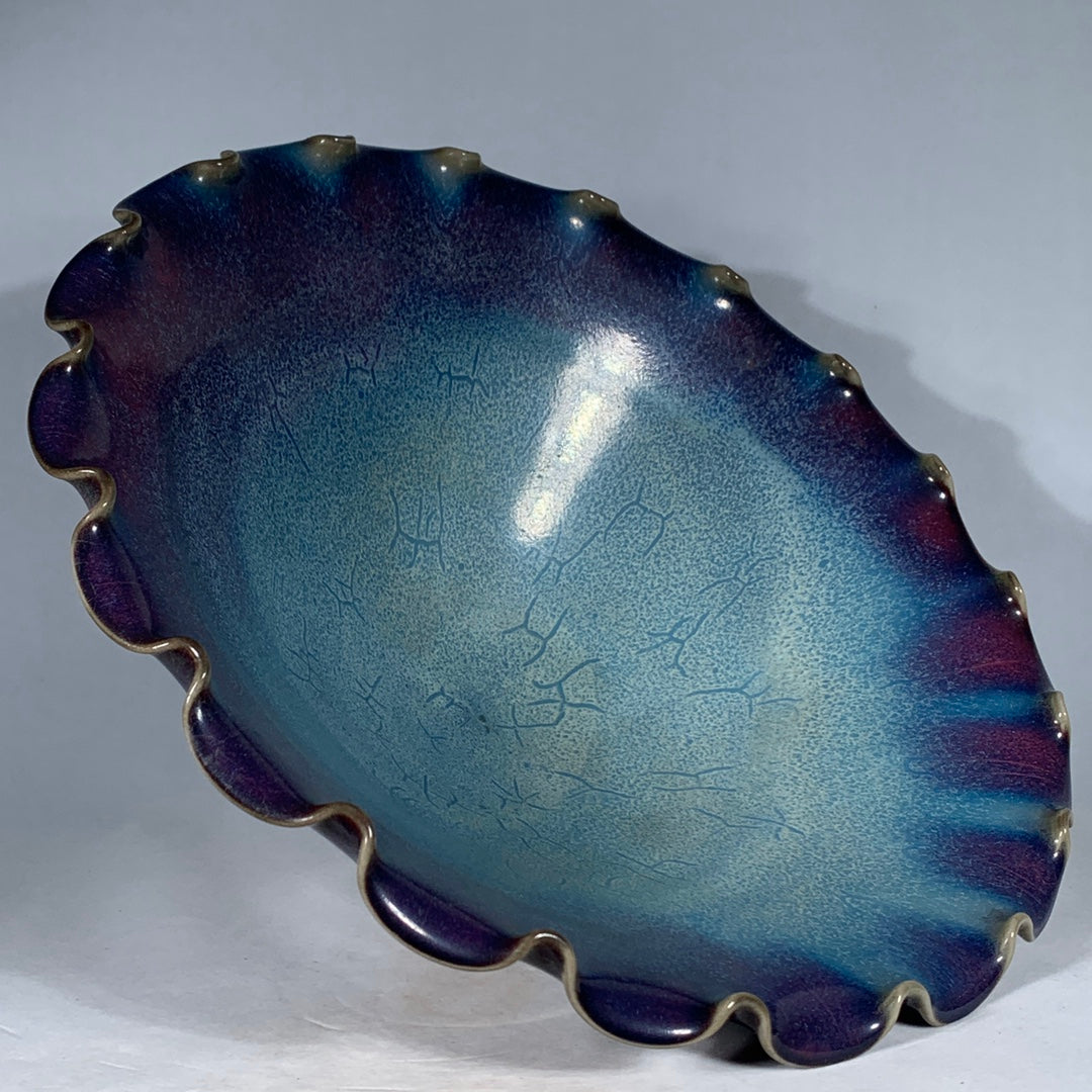 A0841 Chinese Variable Glaze Jun Kiln Porcelain Big Bowl