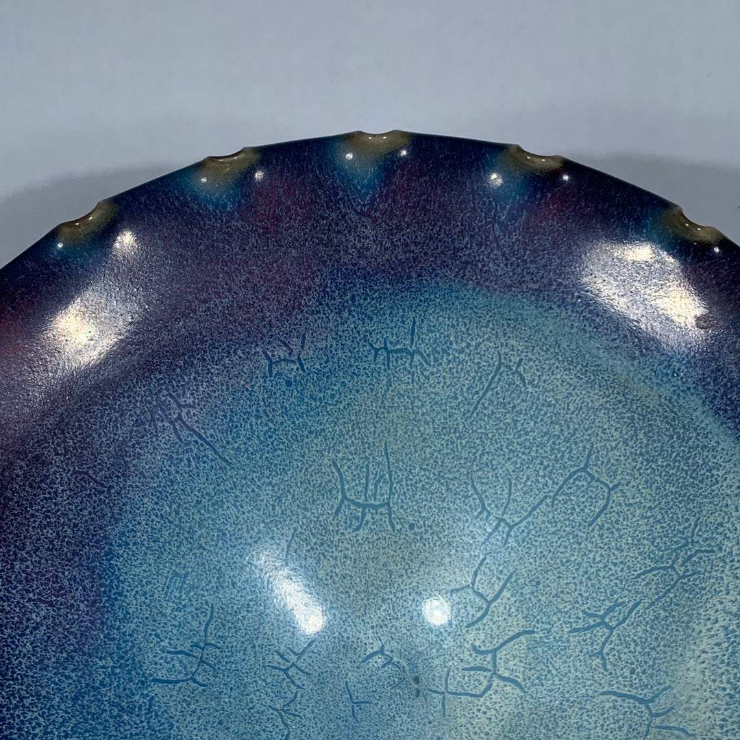 A0841 Chinese Variable Glaze Jun Kiln Porcelain Big Bowl