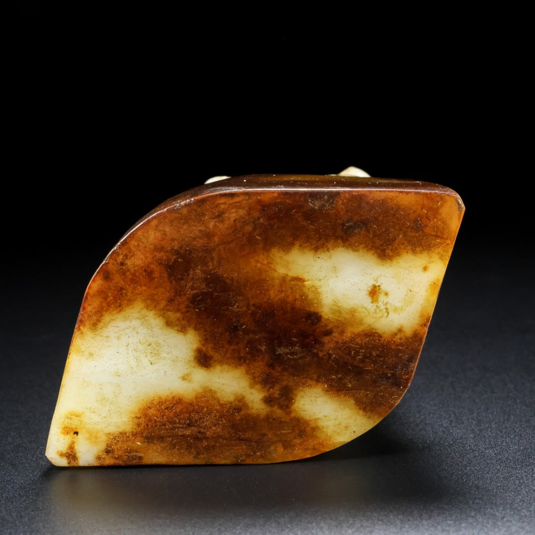 A0845 Superb Old Chinese Hetian Jade Carved Dragon Turtle Seal