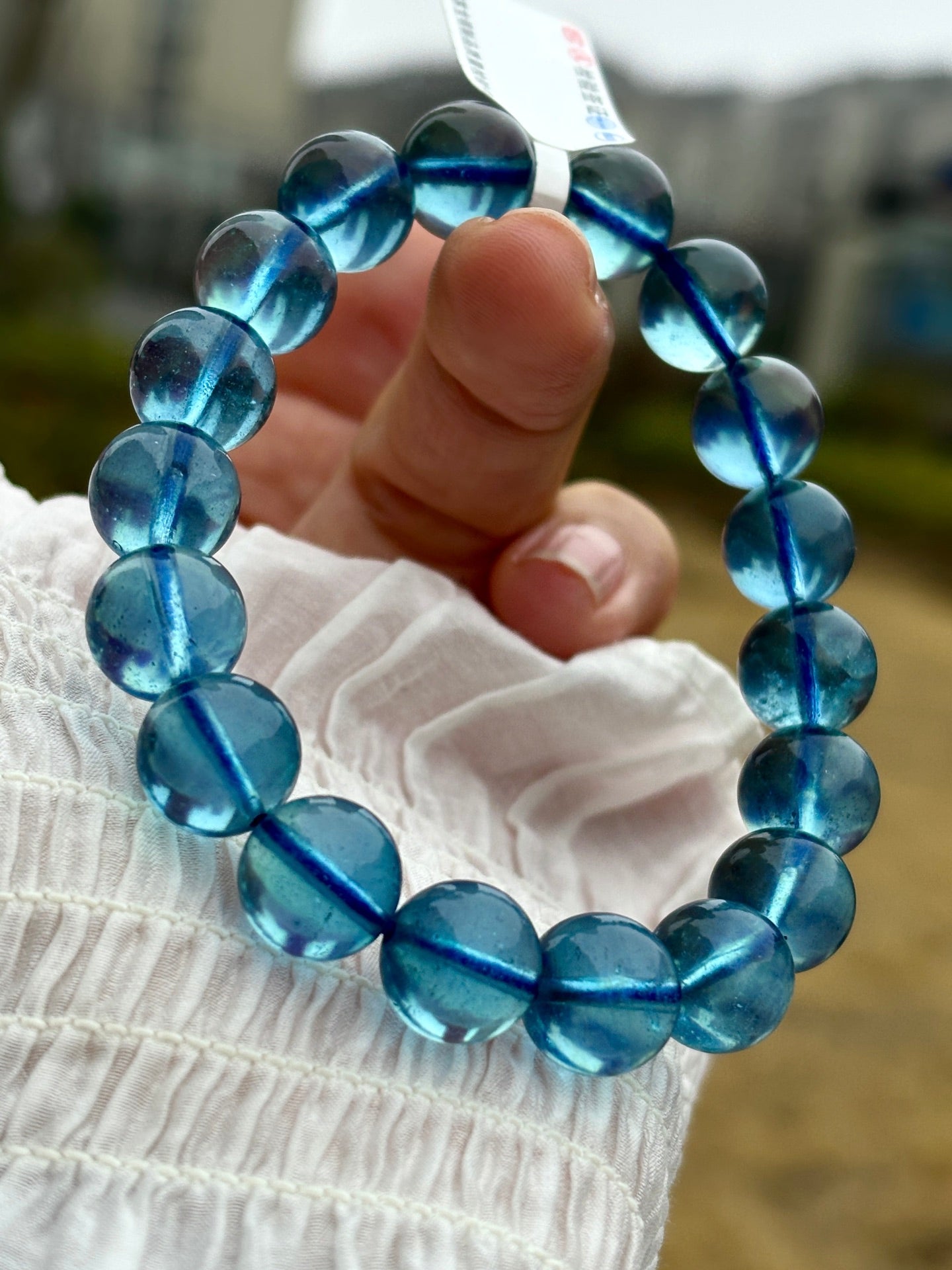 A0854 Beautiful Aquamarine Beads Bracelet