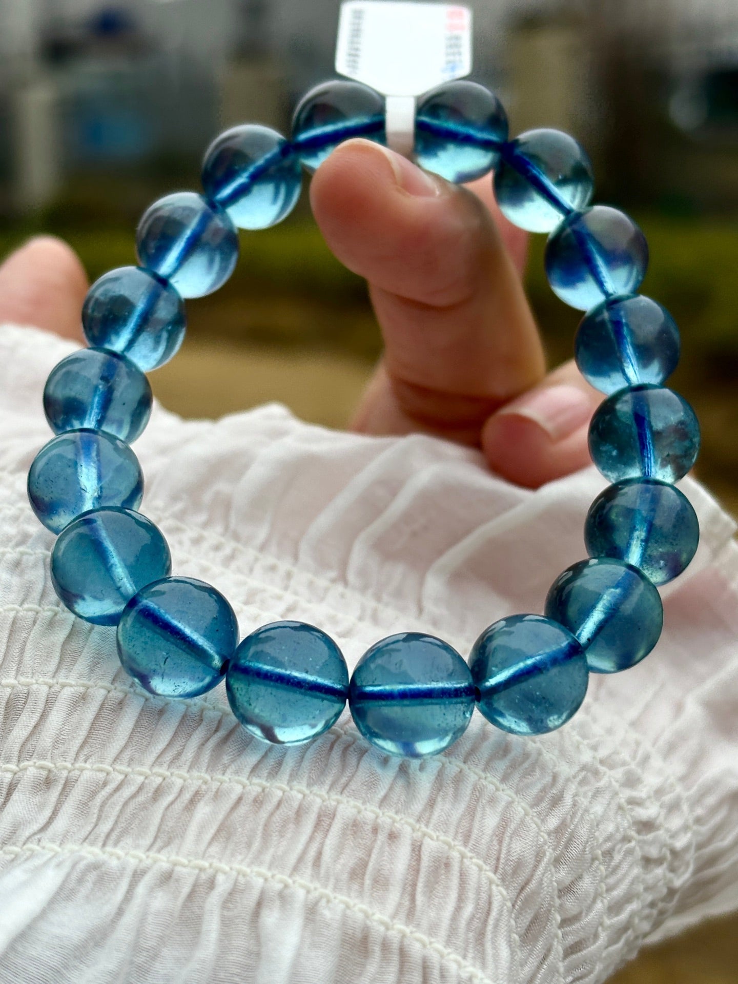 A0854 Beautiful Aquamarine Beads Bracelet
