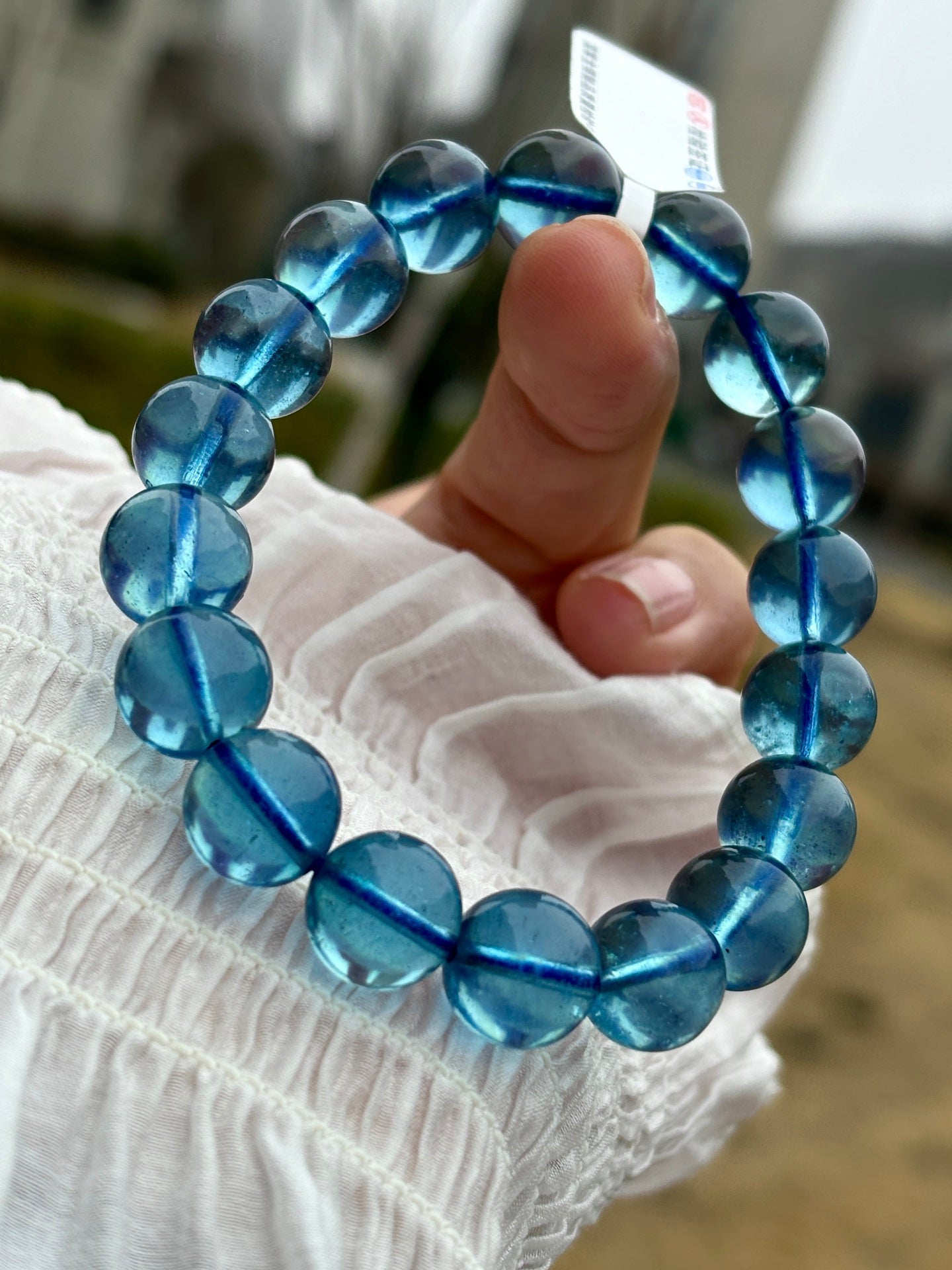 A0854 Beautiful Aquamarine Beads Bracelet