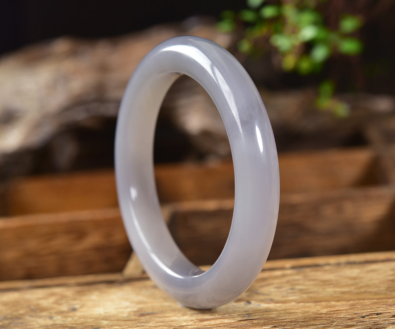 A0859 Inside Diameter 57.6 MM Chinese Hetian Jade Bracelet