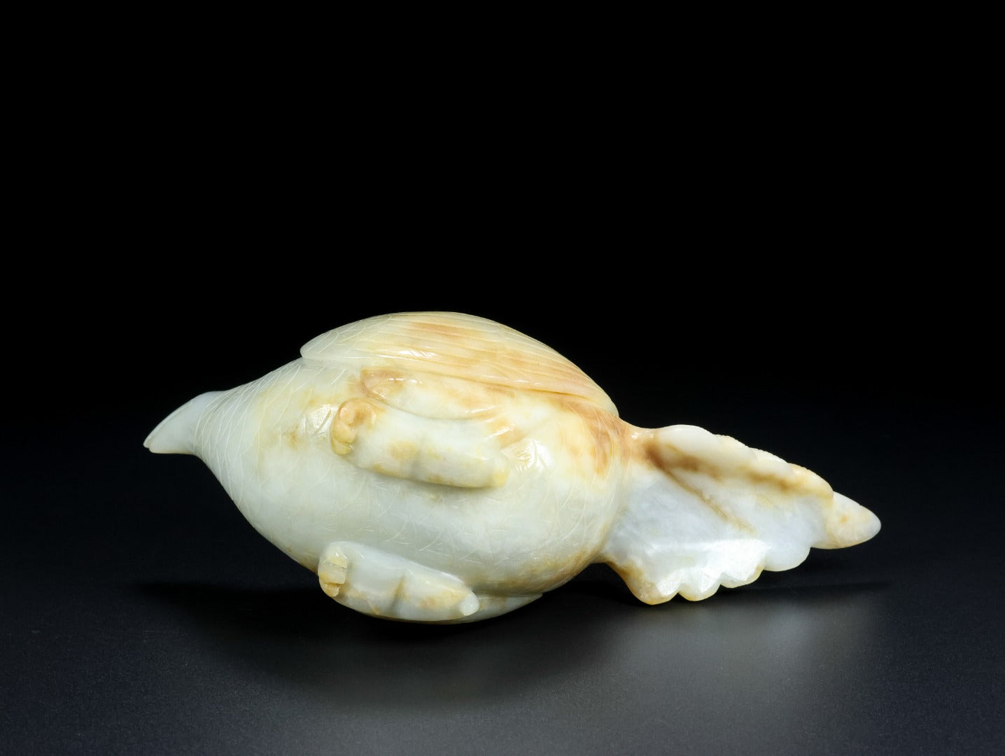 A0866 Superb Old Chinese Hetian Jade Carved Phoenix Burner