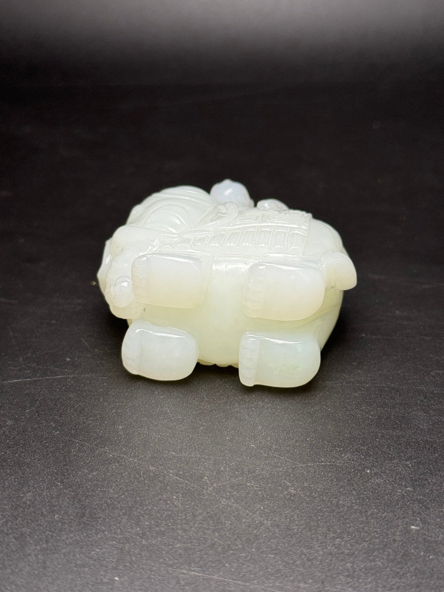A0870 Superb Chinese White Hetian Jade Carved Elephant Statue/Pendant