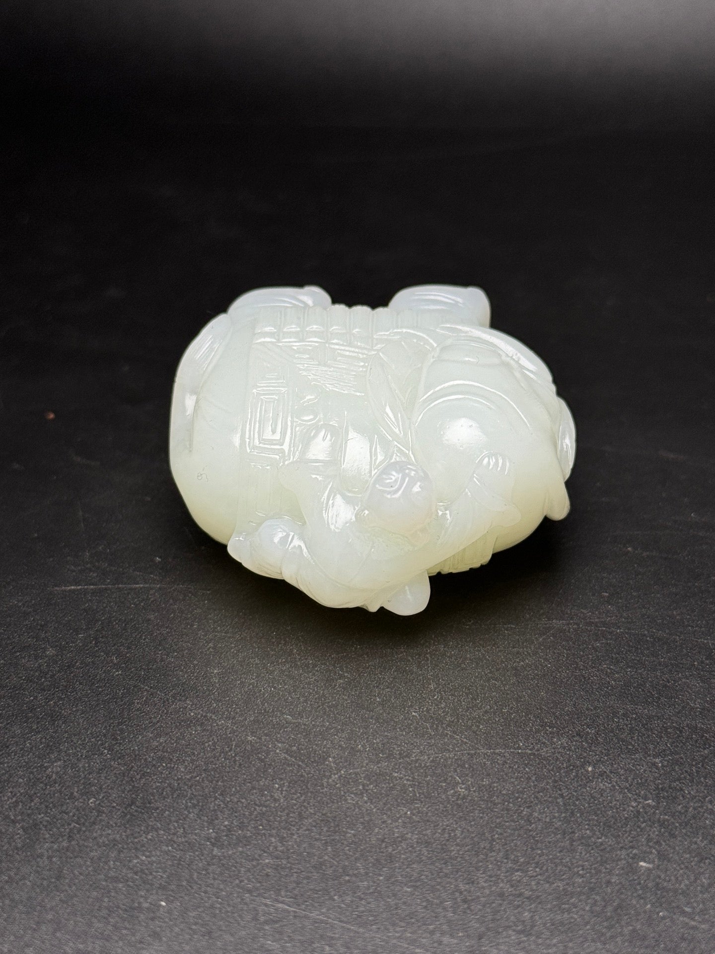 A0870 Superb Chinese White Hetian Jade Carved Elephant Statue/Pendant