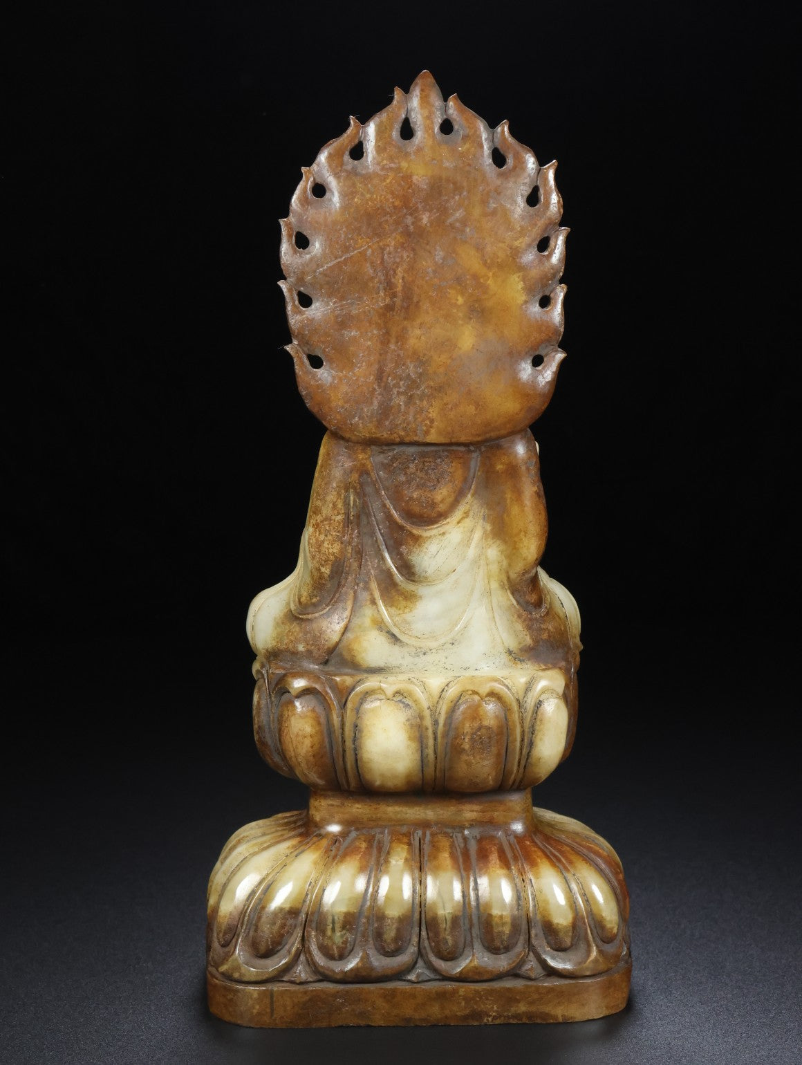 A0906 Superb Old Chinese Hetian Jade Carved Siddhartha Buddha Statue