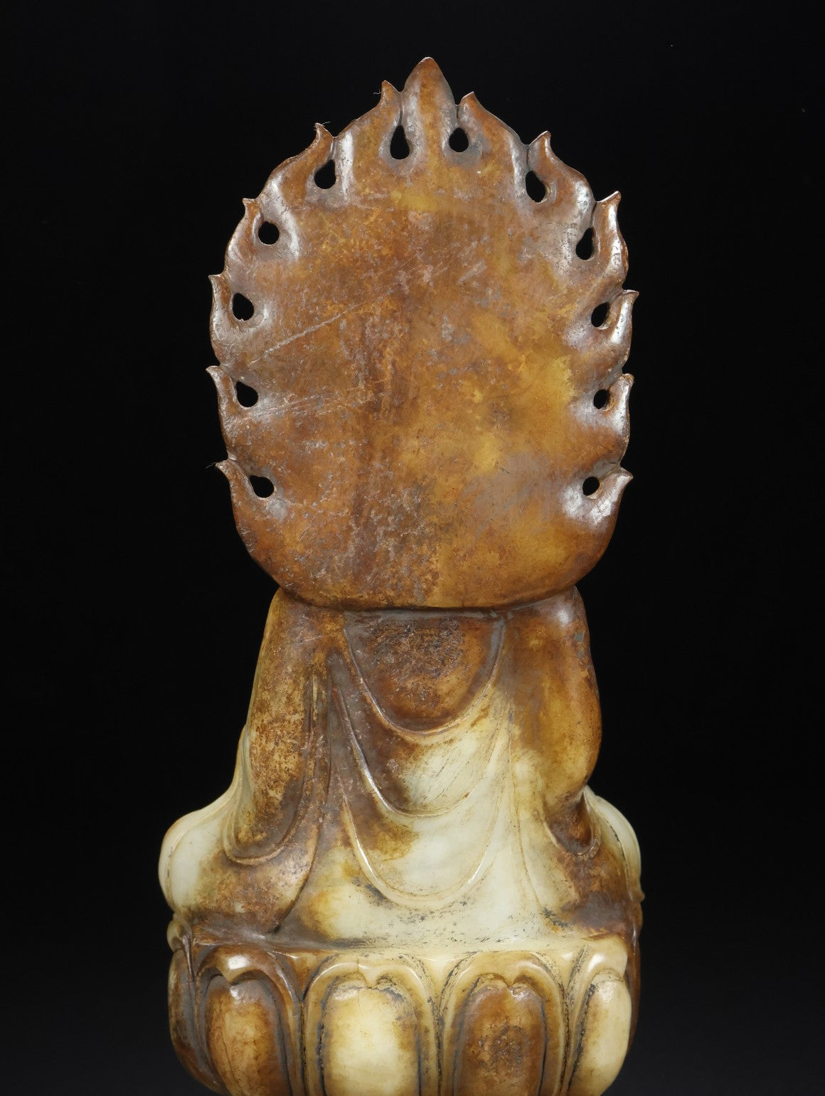 A0906 Superb Old Chinese Hetian Jade Carved Siddhartha Buddha Statue