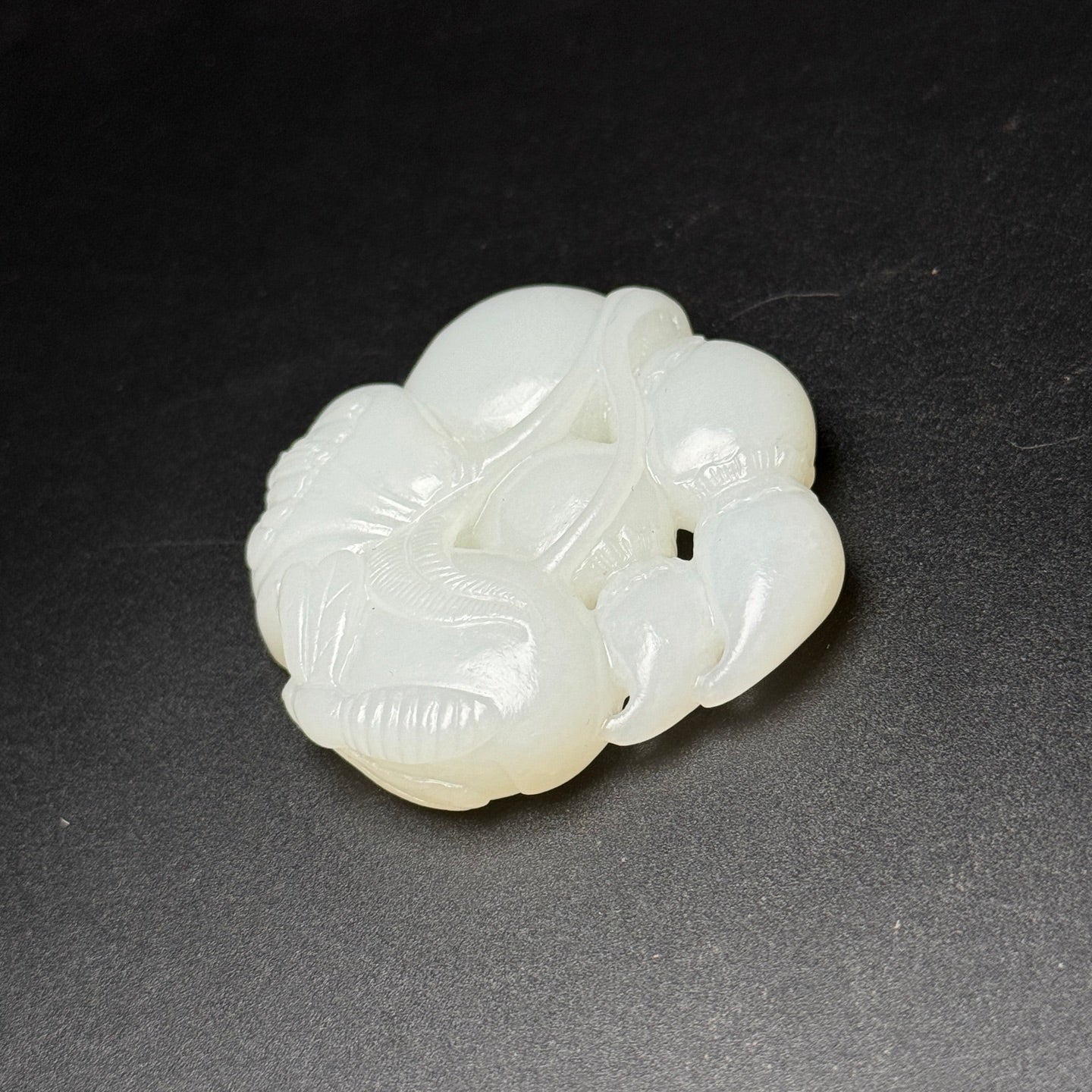 A0909 Superb Chinese Hetian Jade Carved Lotus Pod Statue/Pendant
