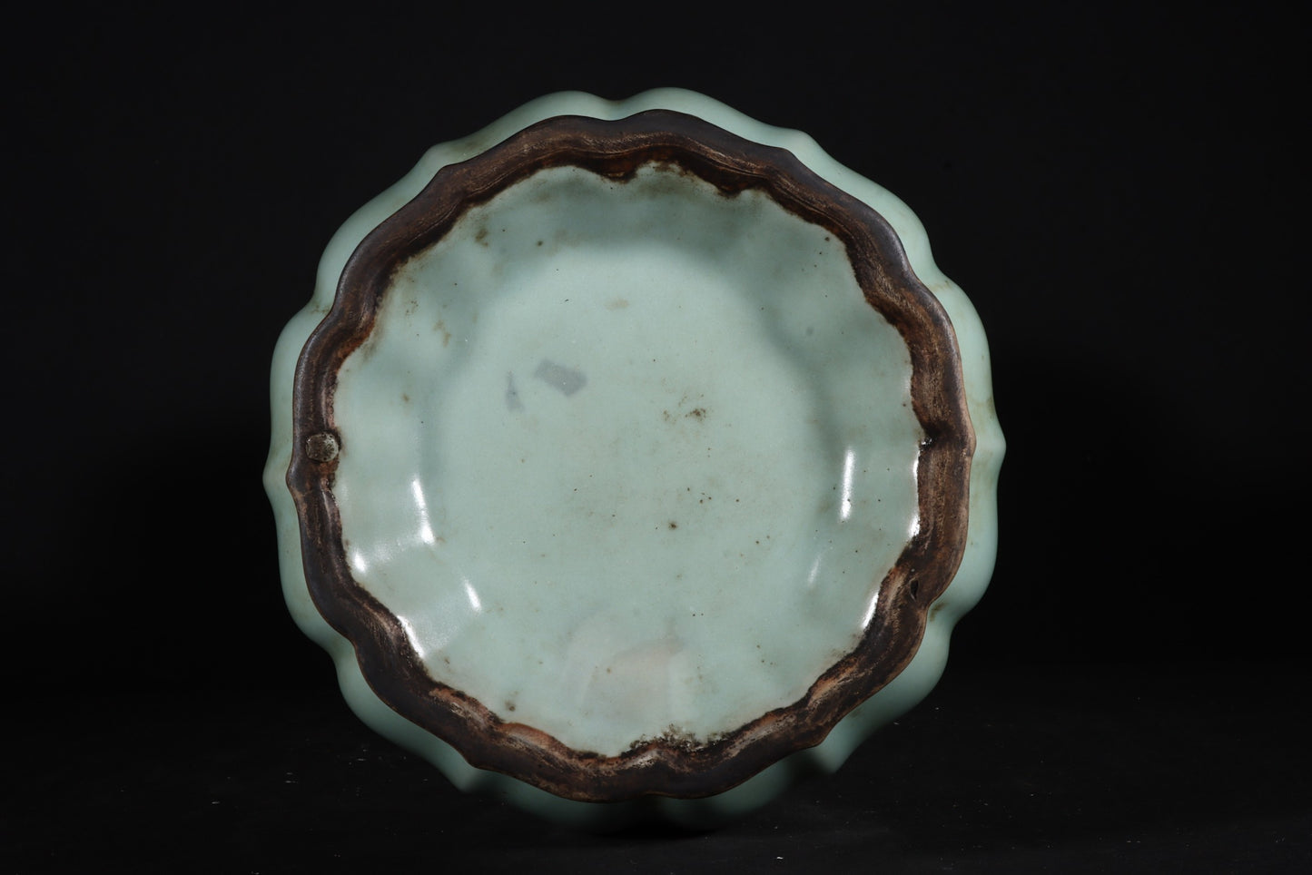 A0940 Vintage Chinese Guan Kiln Double Ears Porcelain Vase