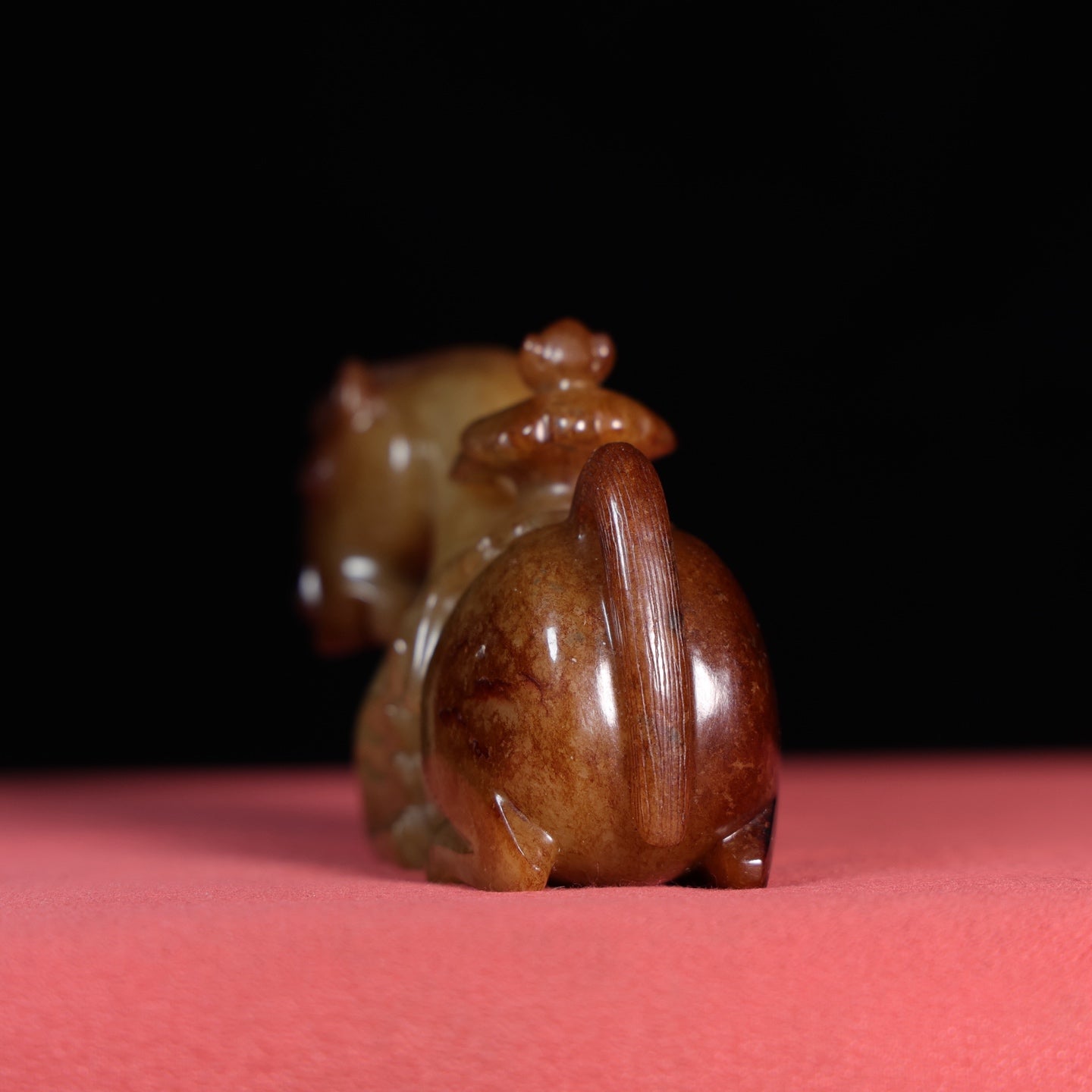 A0957 Superb Old Chinese Hetian Jade Carved Horse Statue