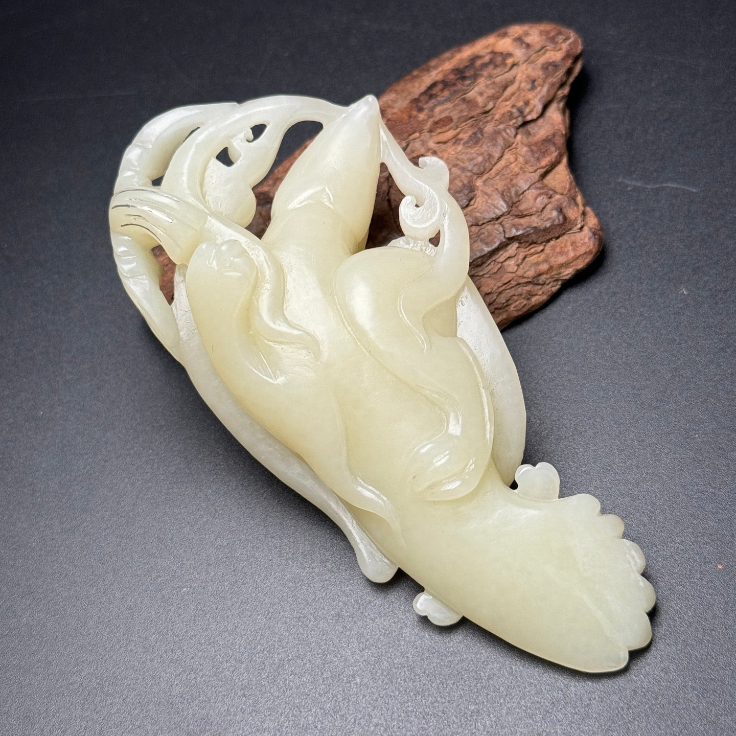 A0959 Chinese Silver Wires Inlay Hetian Jade Eagle Statue