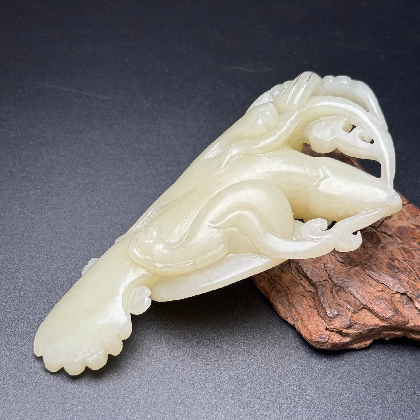 A0959 Chinese Silver Wires Inlay Hetian Jade Eagle Statue