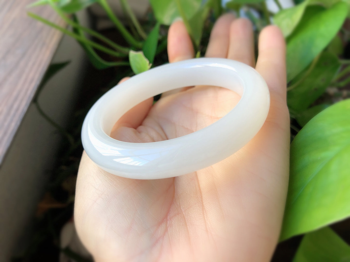 A1017 Inside Diameter 53.8 MM Chinese Hetian Jade Bracelet