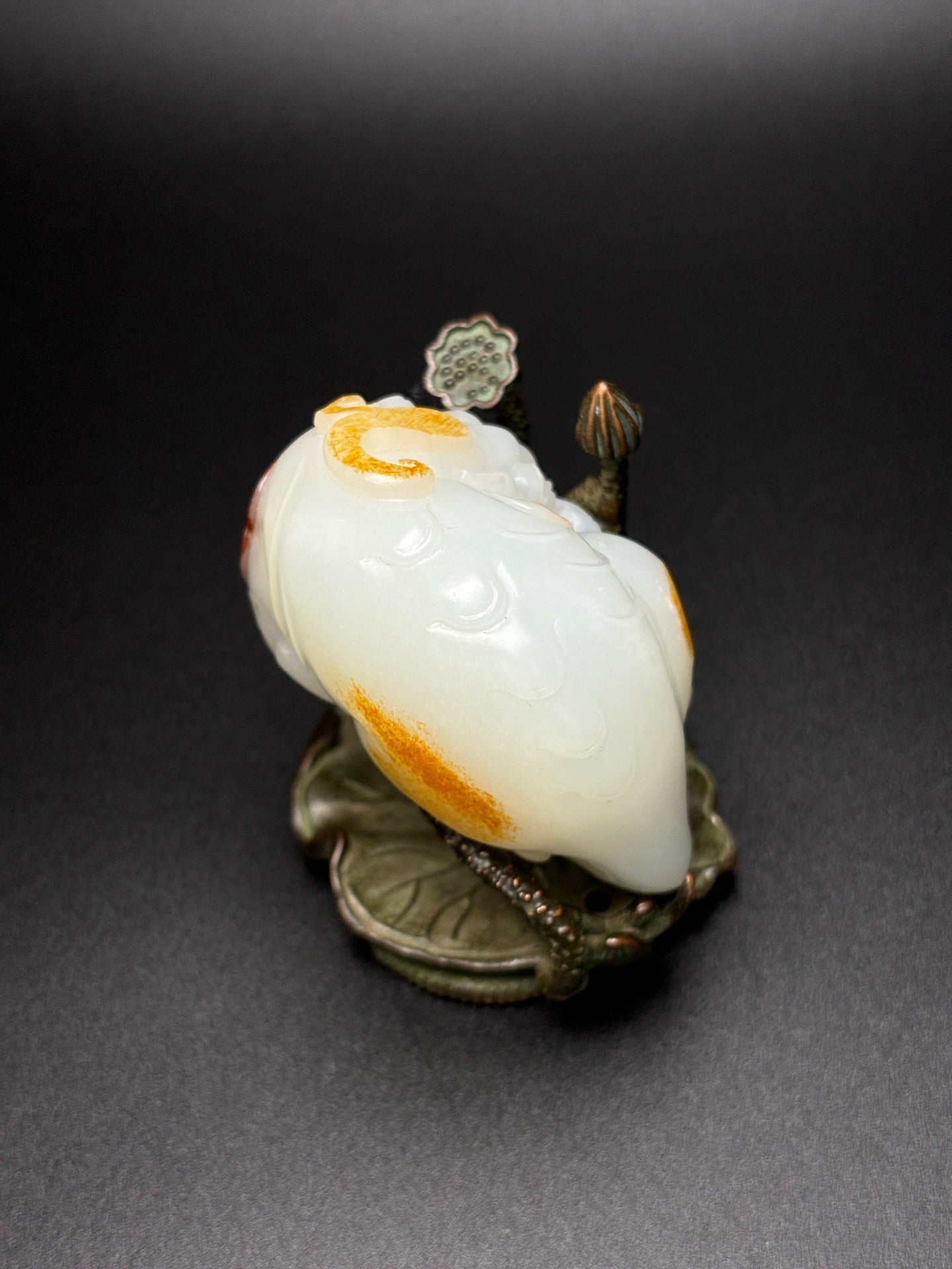 A1084 Superb Chinese Hetian Jade Carved Fortune Pixiu Statue/Pendant