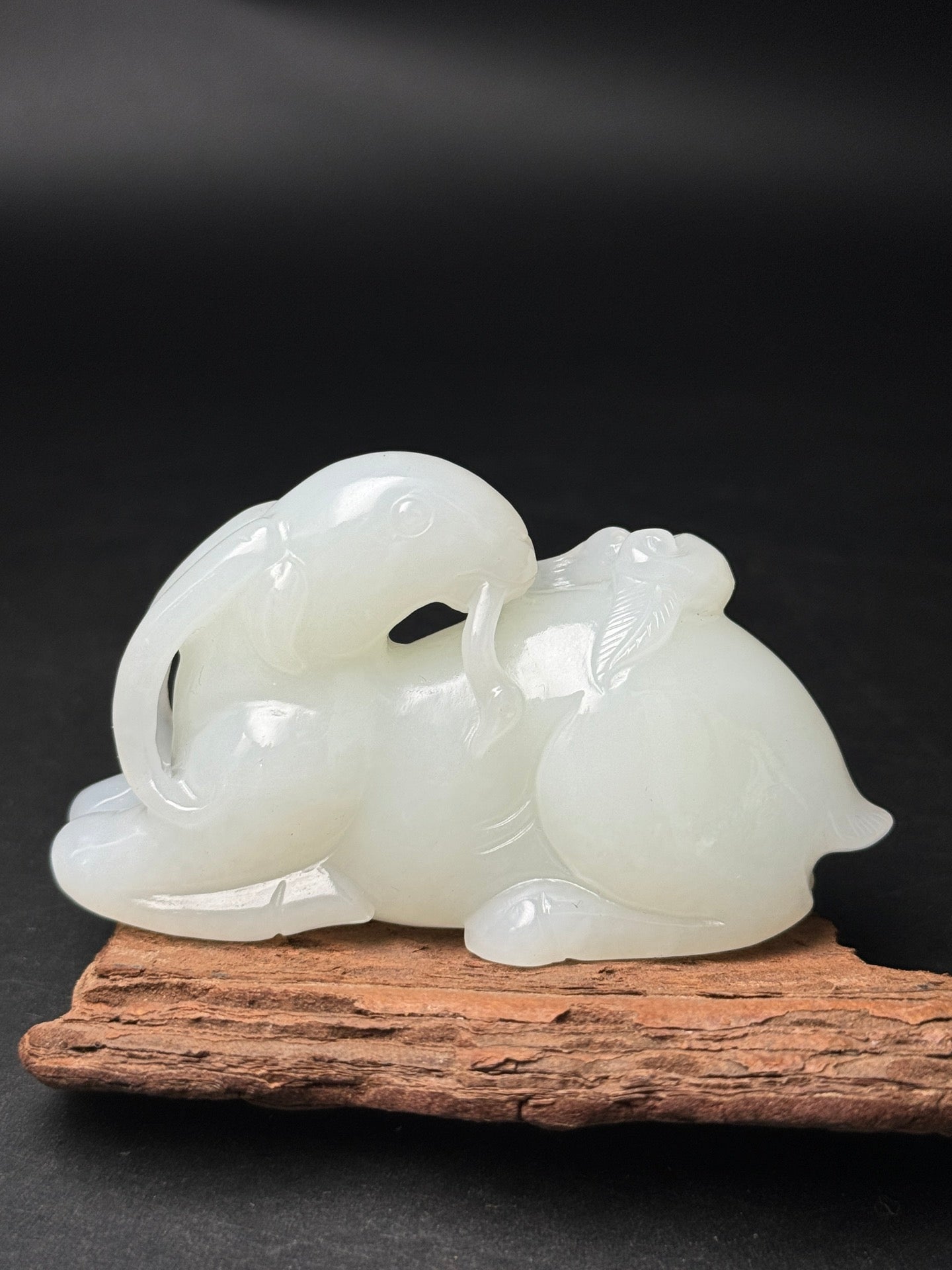 A1099 Superb Chinese Hetian Jade Carved Fortune Sheep Statue/Pendant