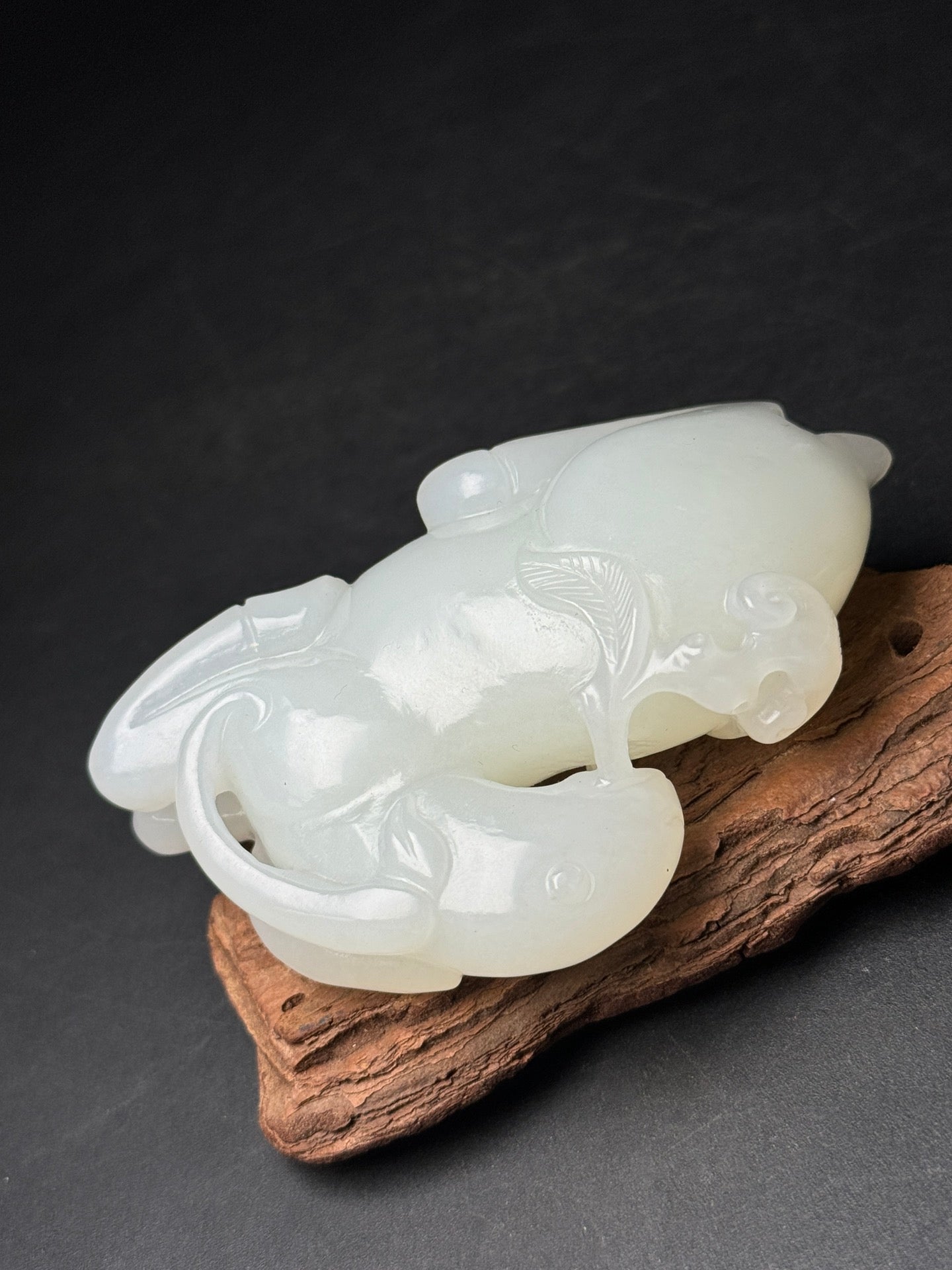 A1099 Superb Chinese Hetian Jade Carved Fortune Sheep Statue/Pendant